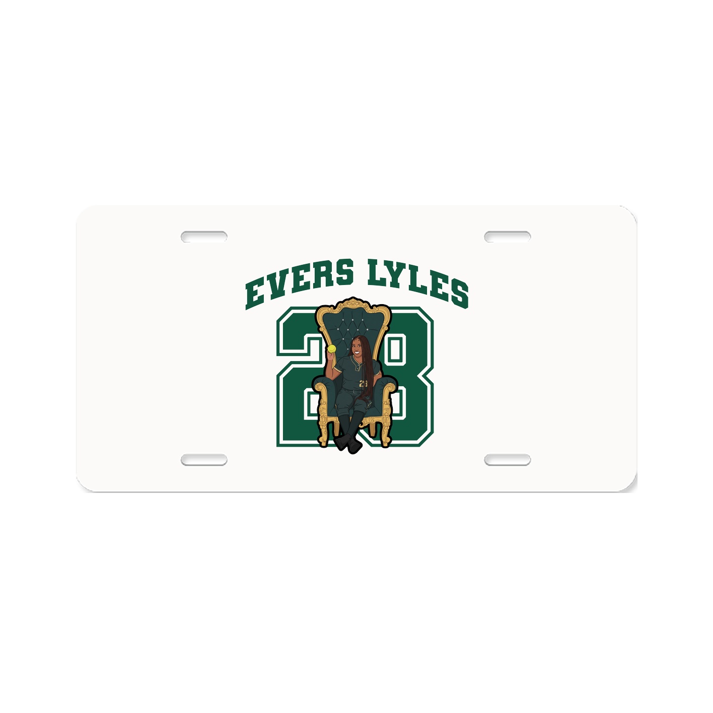 License Plate — Number in Classic