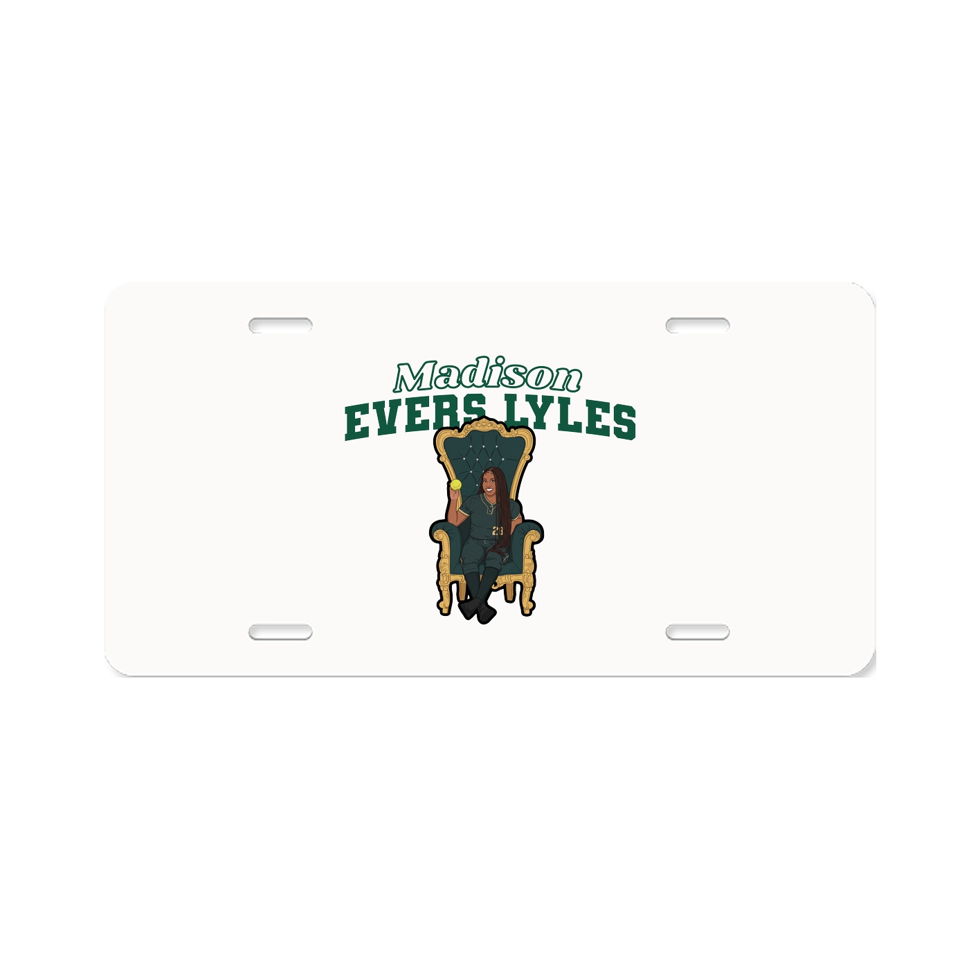 License Plate — Name Arch in Classic