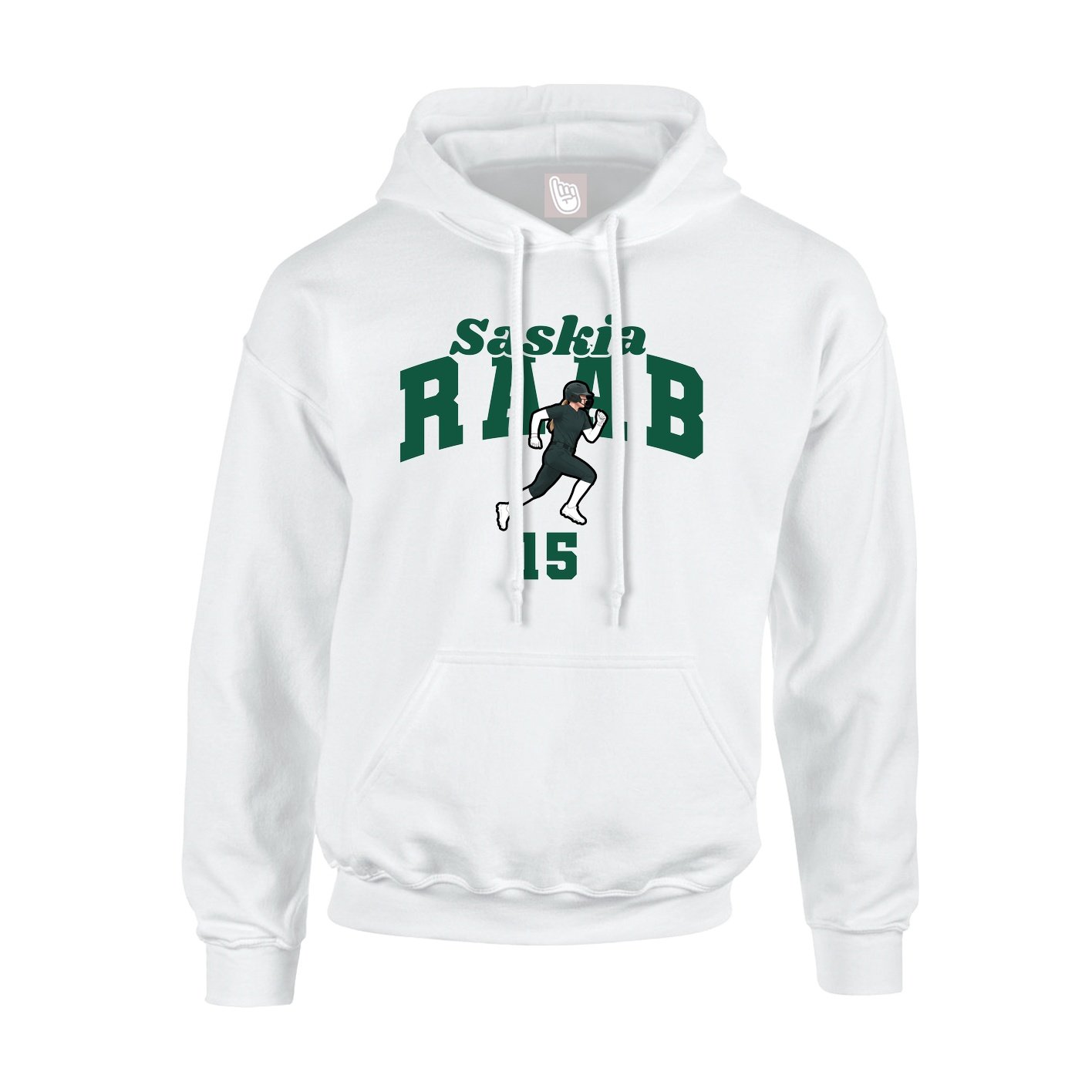 Youth Hoodie — Signature Arch in White