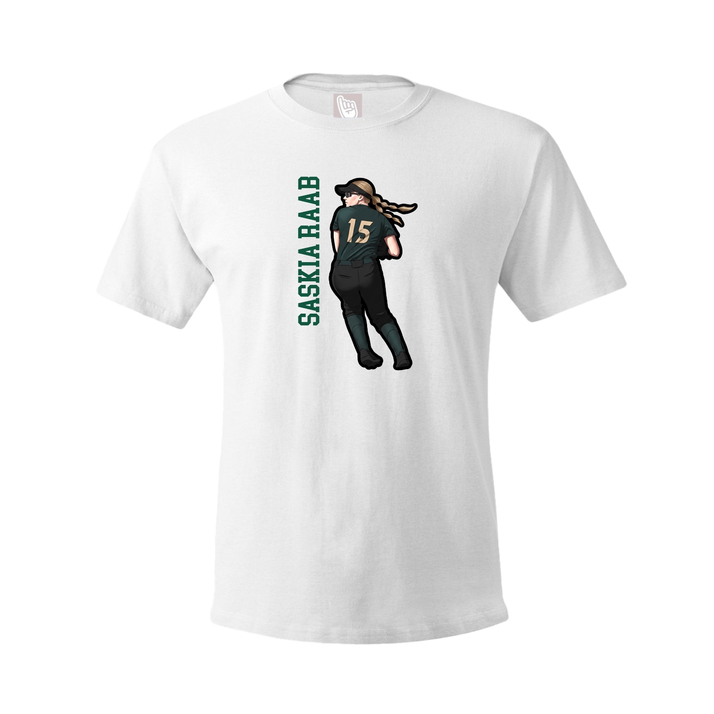 Youth Tee — Name Vertical in White