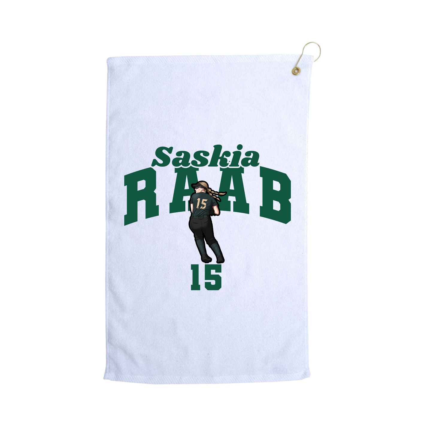 Golf Towel — Signature Arch in White
