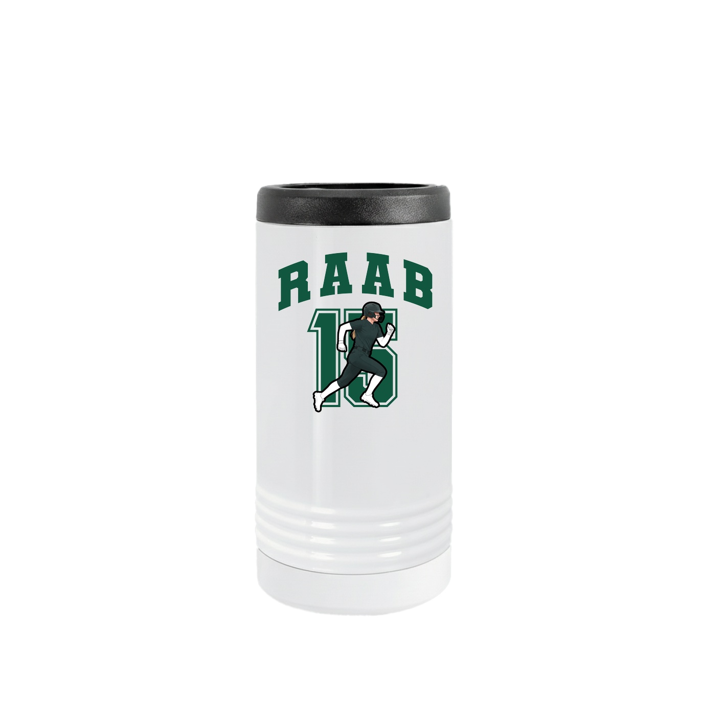 Slim Beverage Holder — Number in White