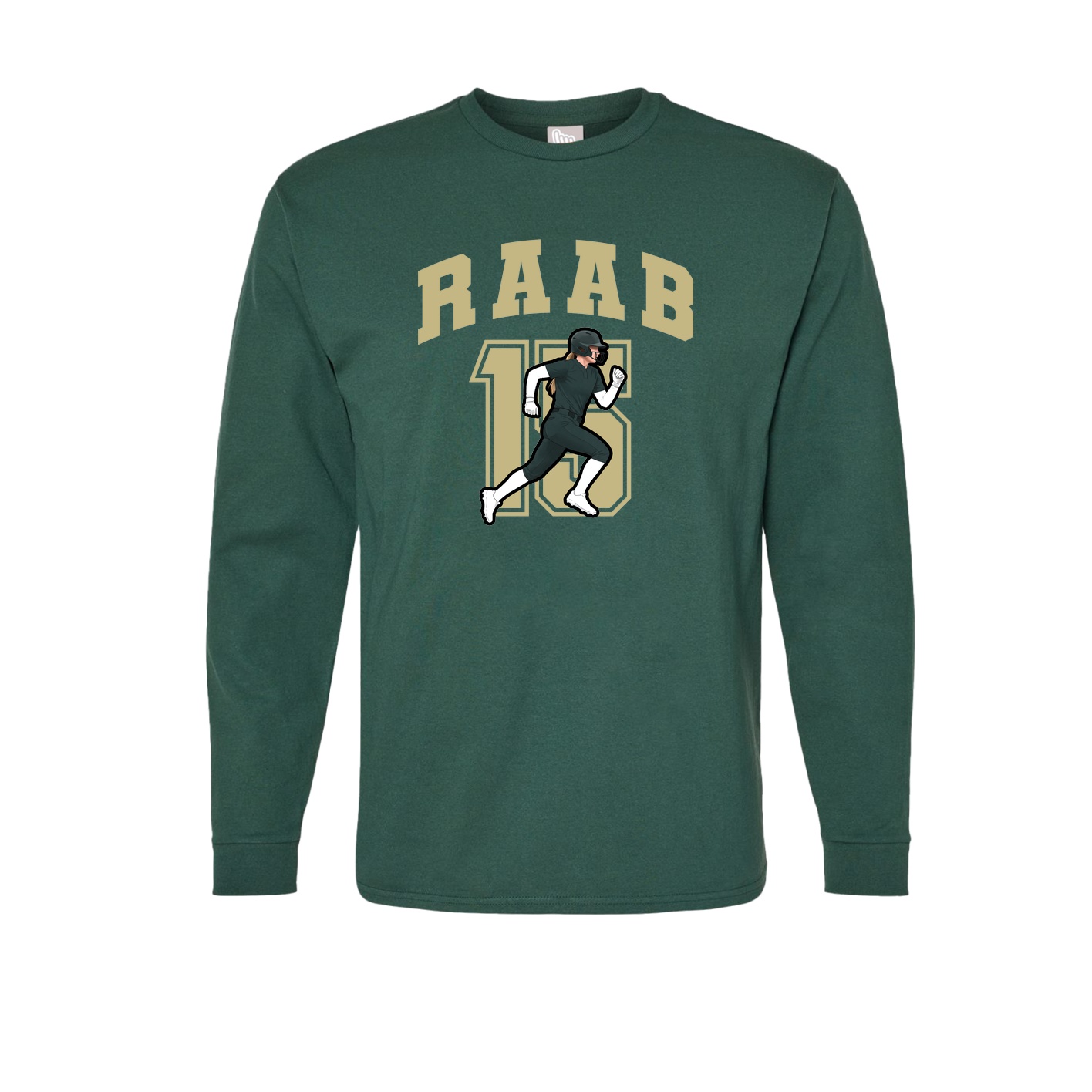 Long Sleeve Tee — Number in Green
