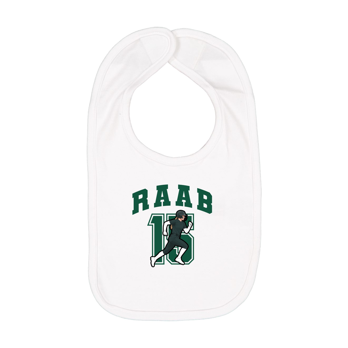 Infant Bib — Number in White