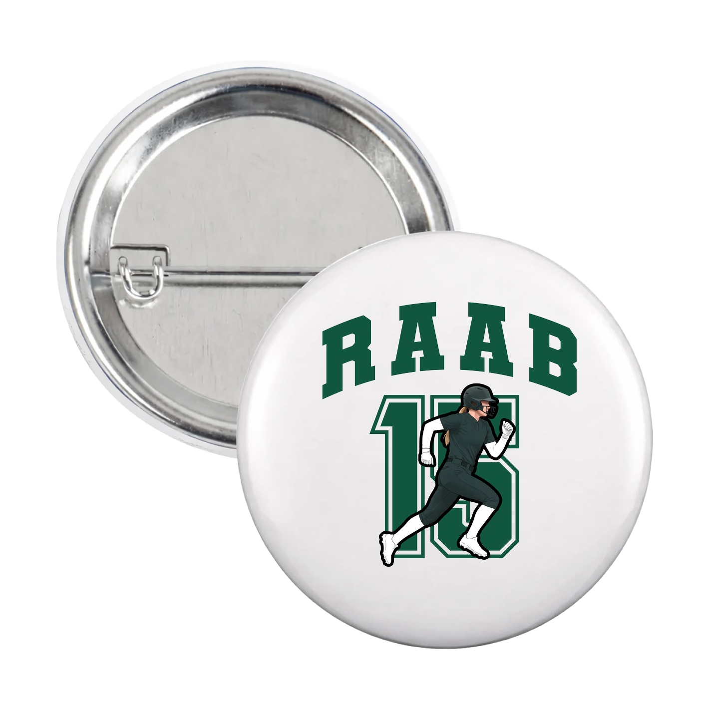 Game Day Button — Number in White