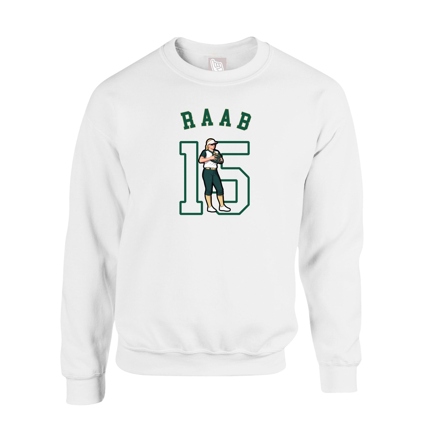 Fleece Crew — Shirsey Arch in White