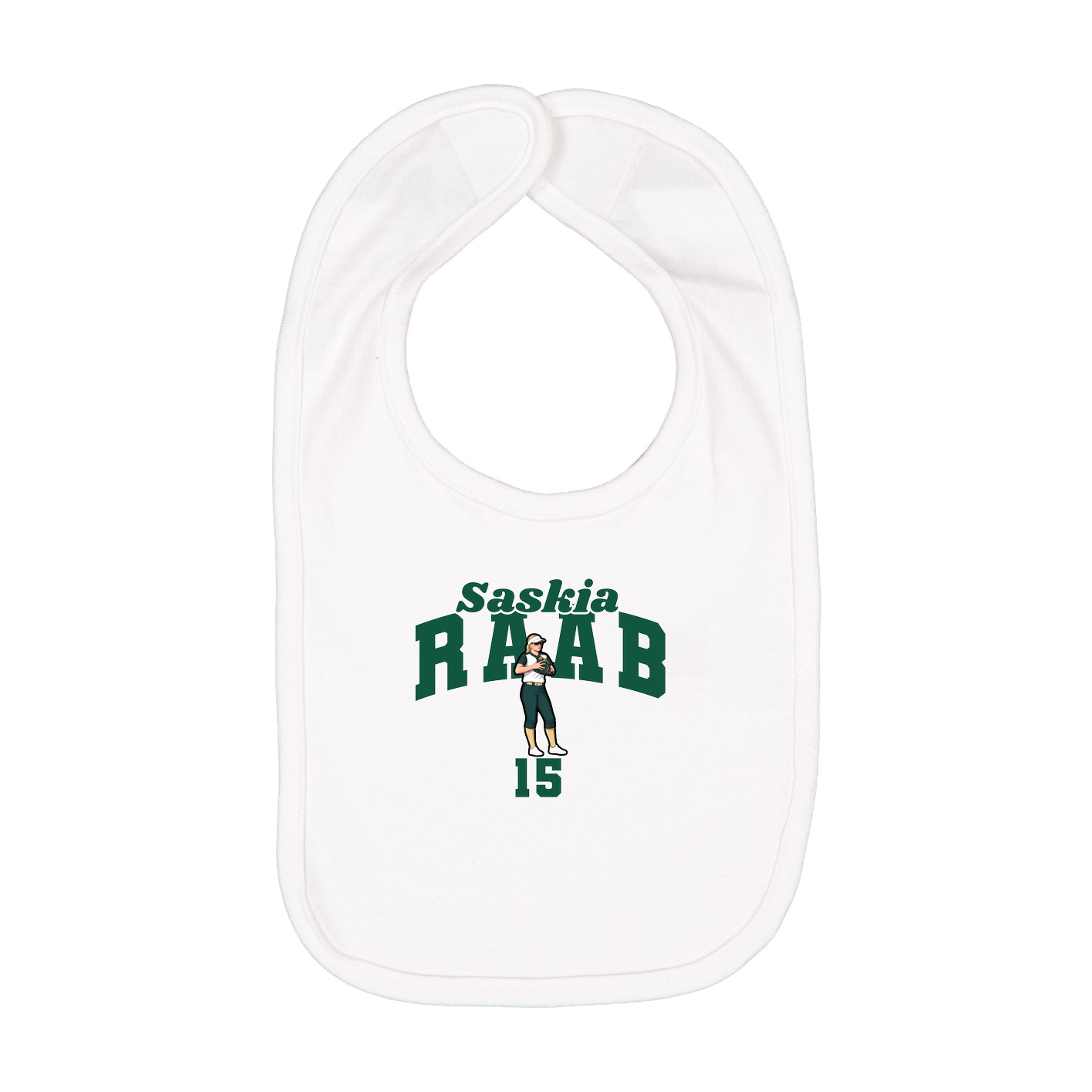 Infant Bib — Signature Arch in White