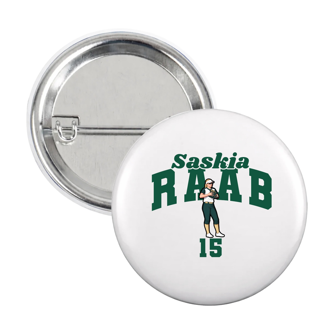 Game Day Button — Signature Arch in White