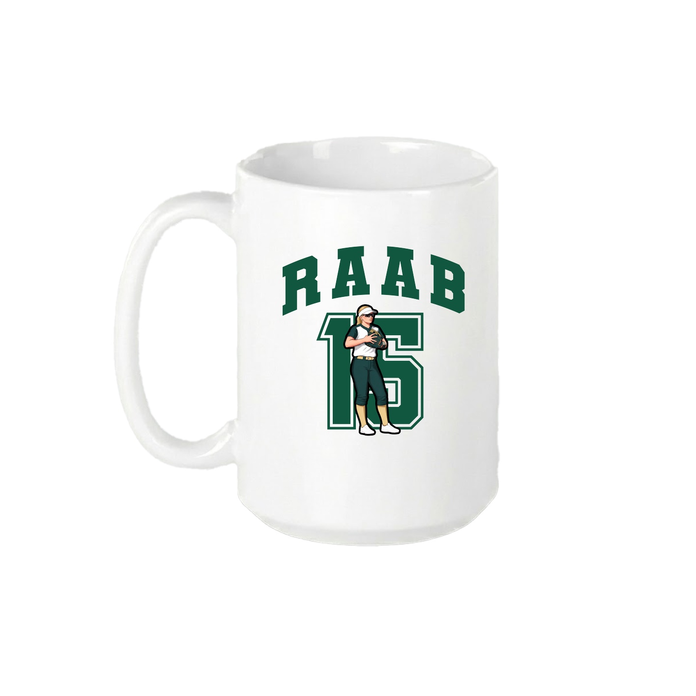 15oz Coffee Mug — Number in White