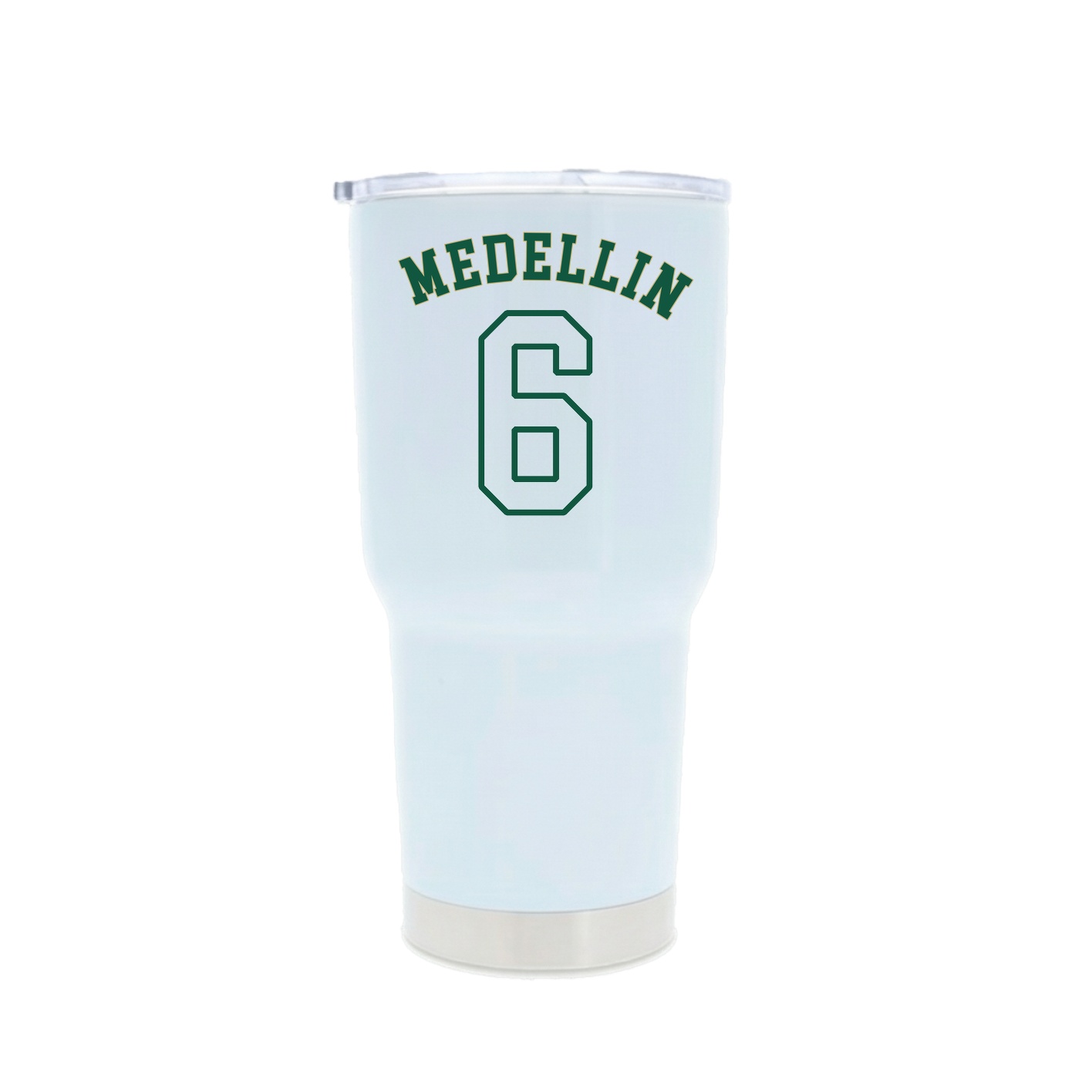 30oz Stainless Steel Tumbler — Shirsey Arch in White