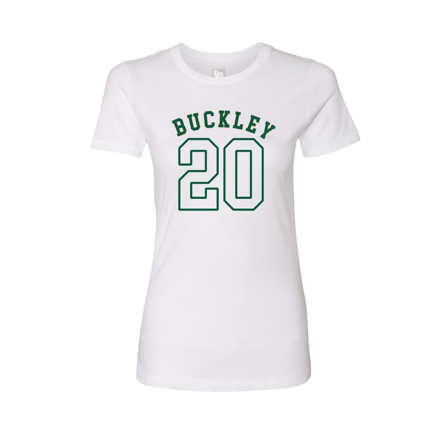 Fitted Women's Tee — Shirsey Arch in White