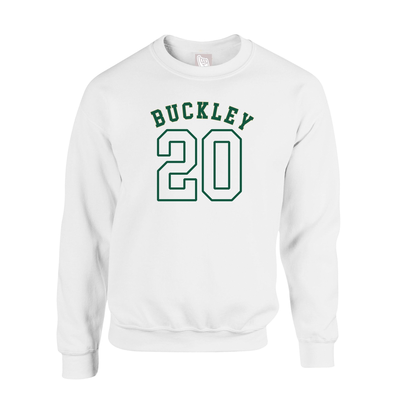 Fleece Crew — Shirsey Arch in White