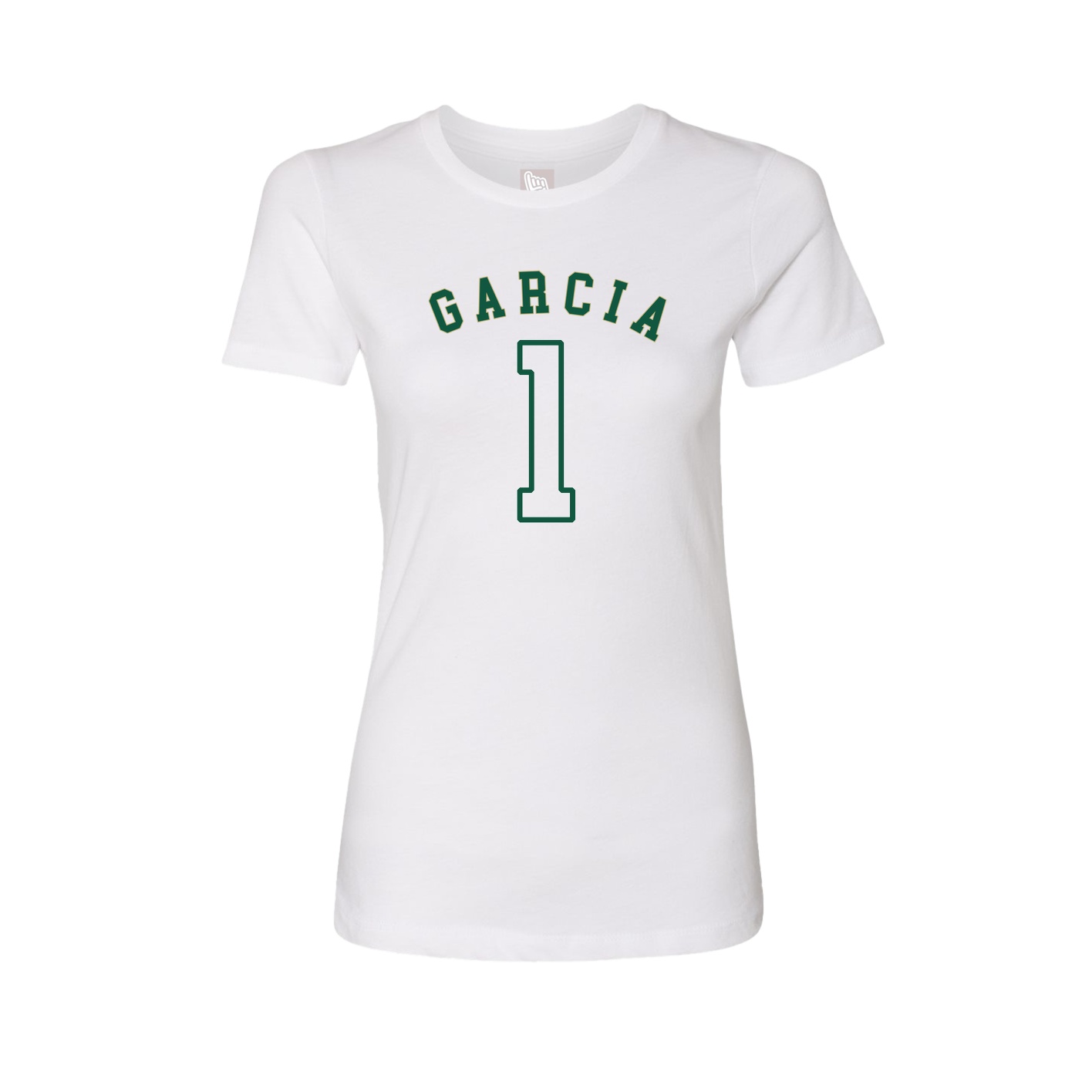 Fitted Women's Tee — Shirsey Arch in White