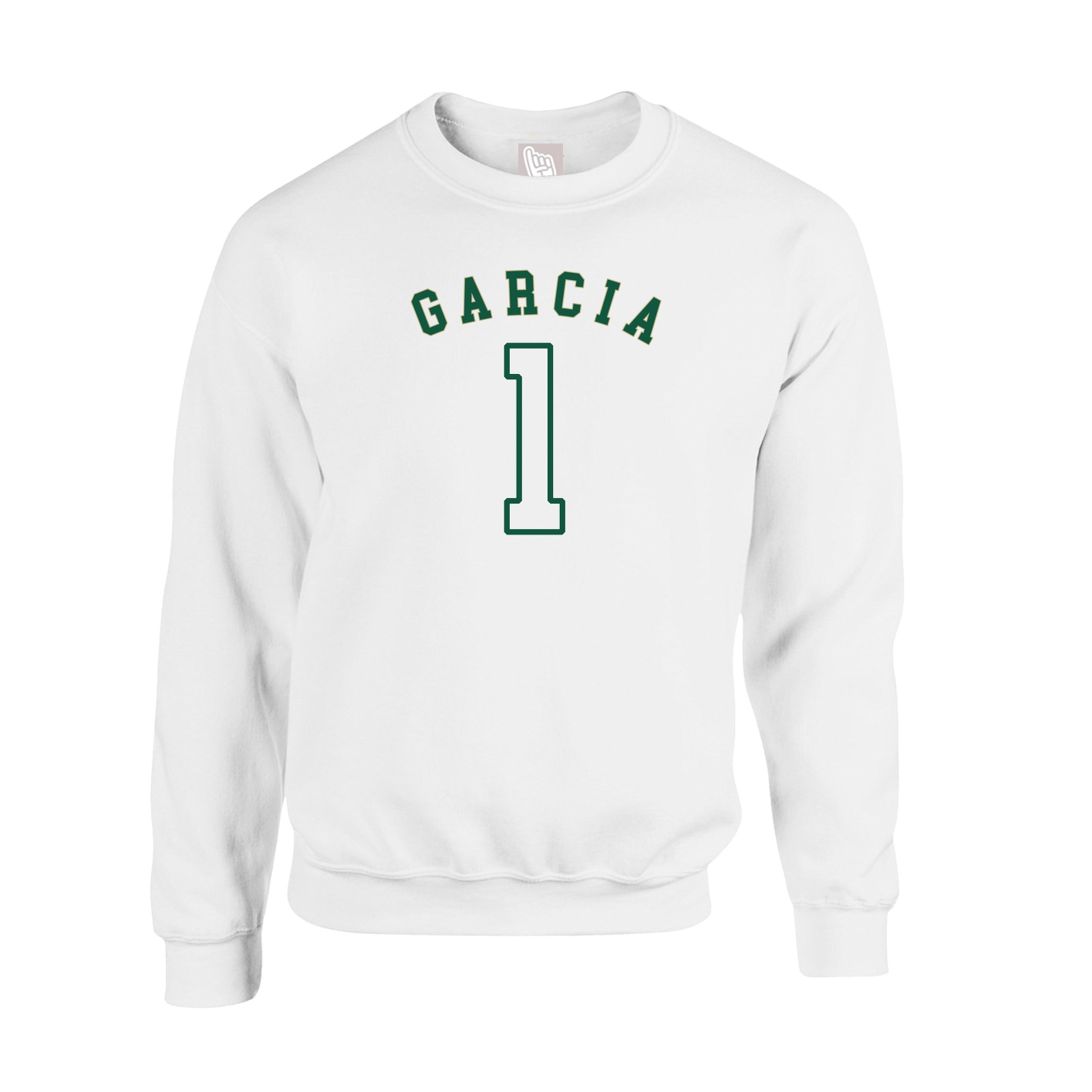 Fleece Crew — Shirsey Arch in White