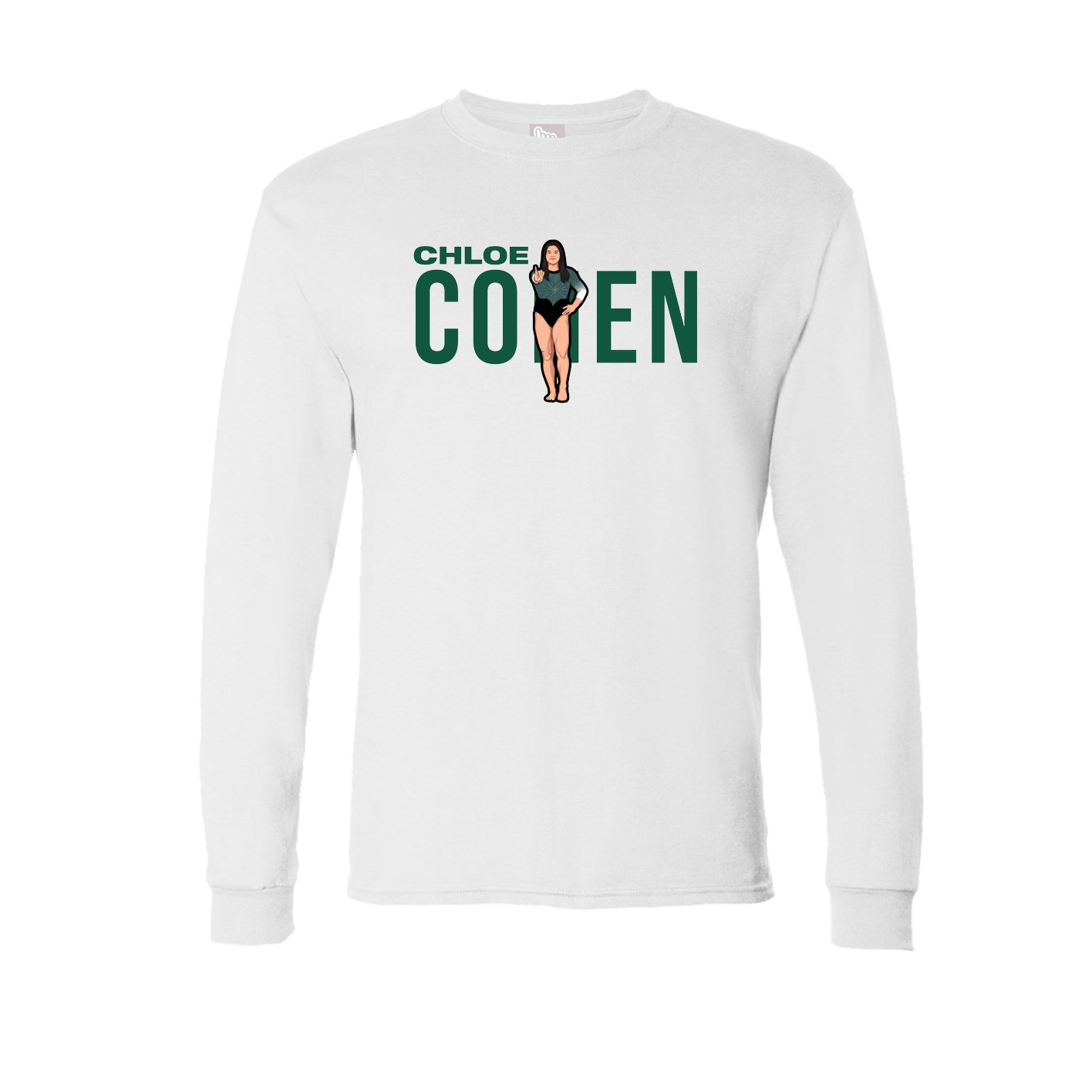 Long Sleeve Tee — Player Name in White