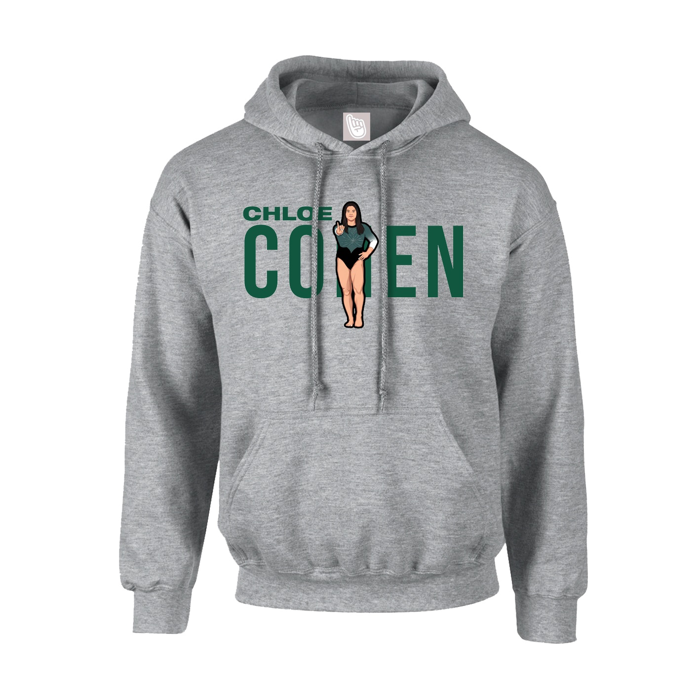 Hoodie — Player Name in Grey