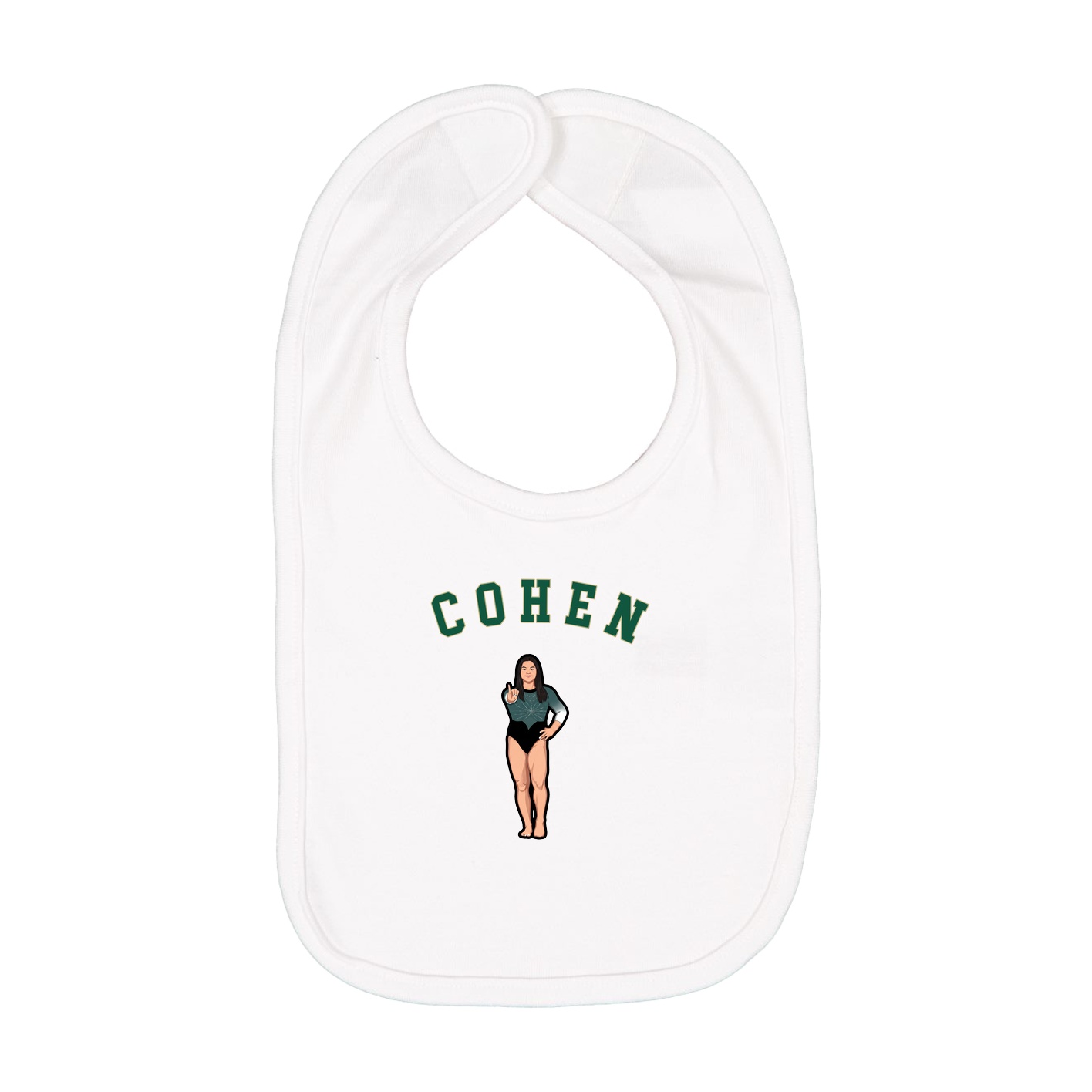 Infant Bib — Shirsey Arch in White