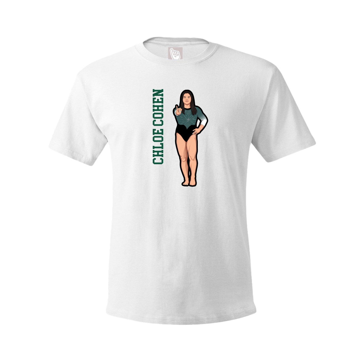 Tee — Name Vertical in White