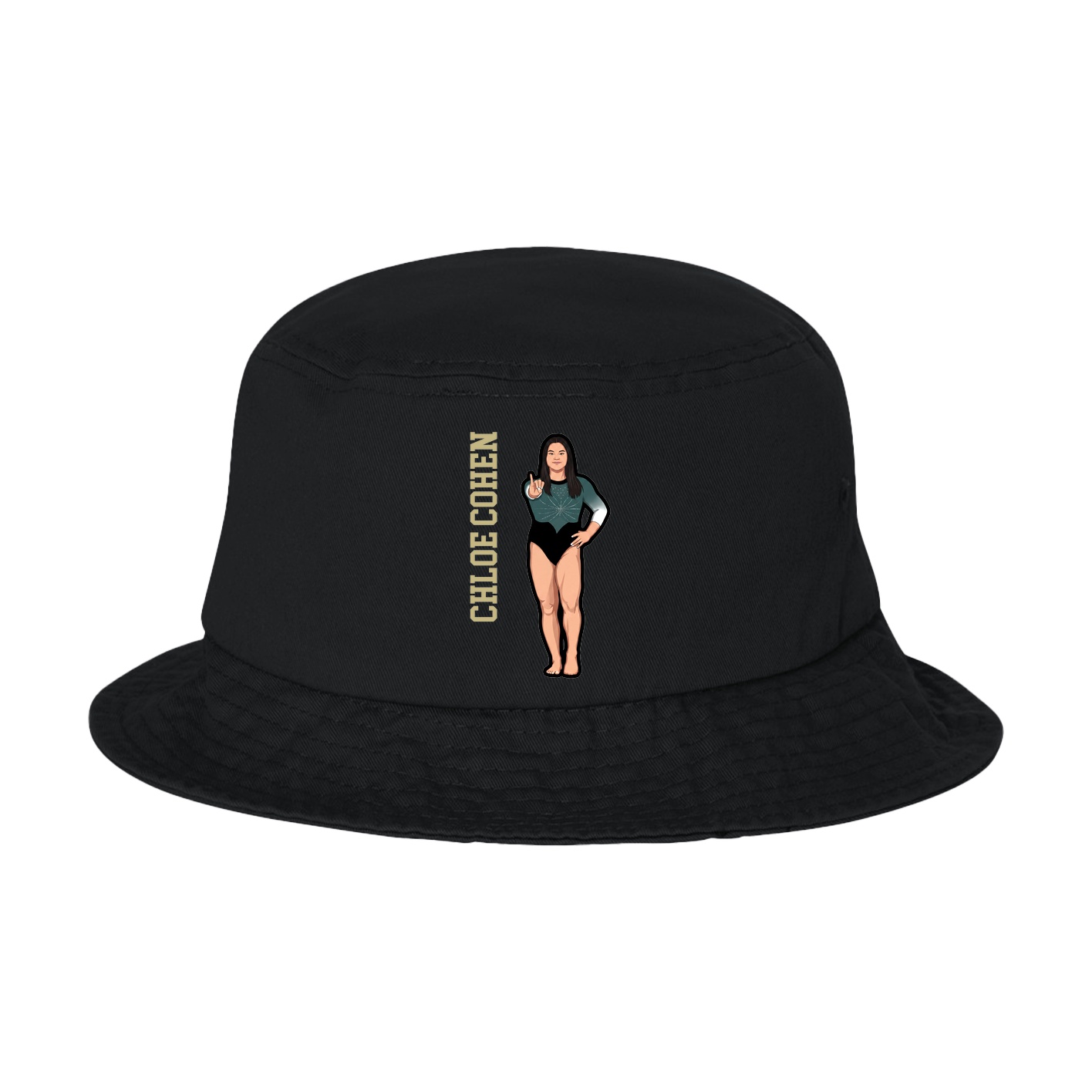 Bucket Cap — Name Vertical in Black