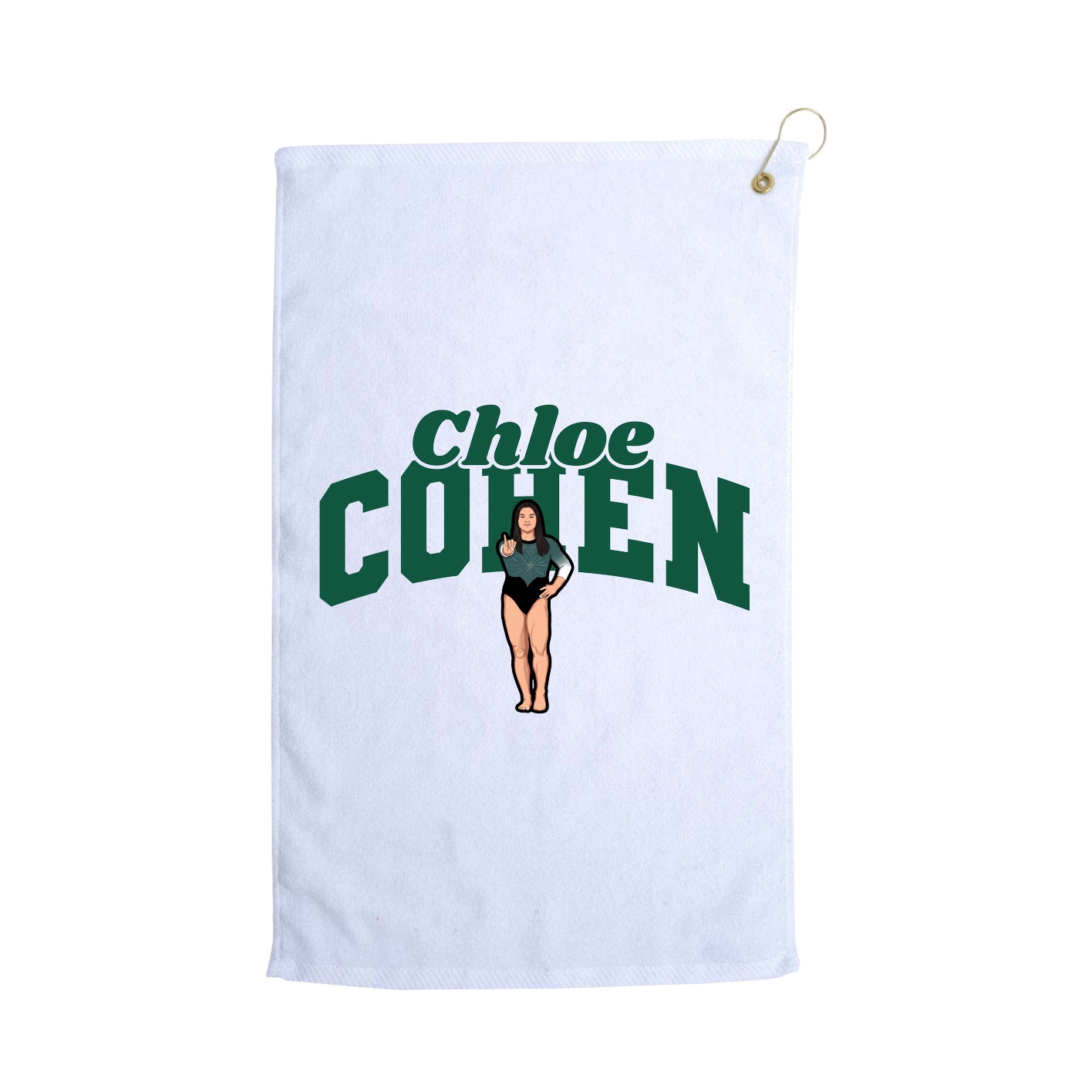 Golf Towel — Signature Arch in White