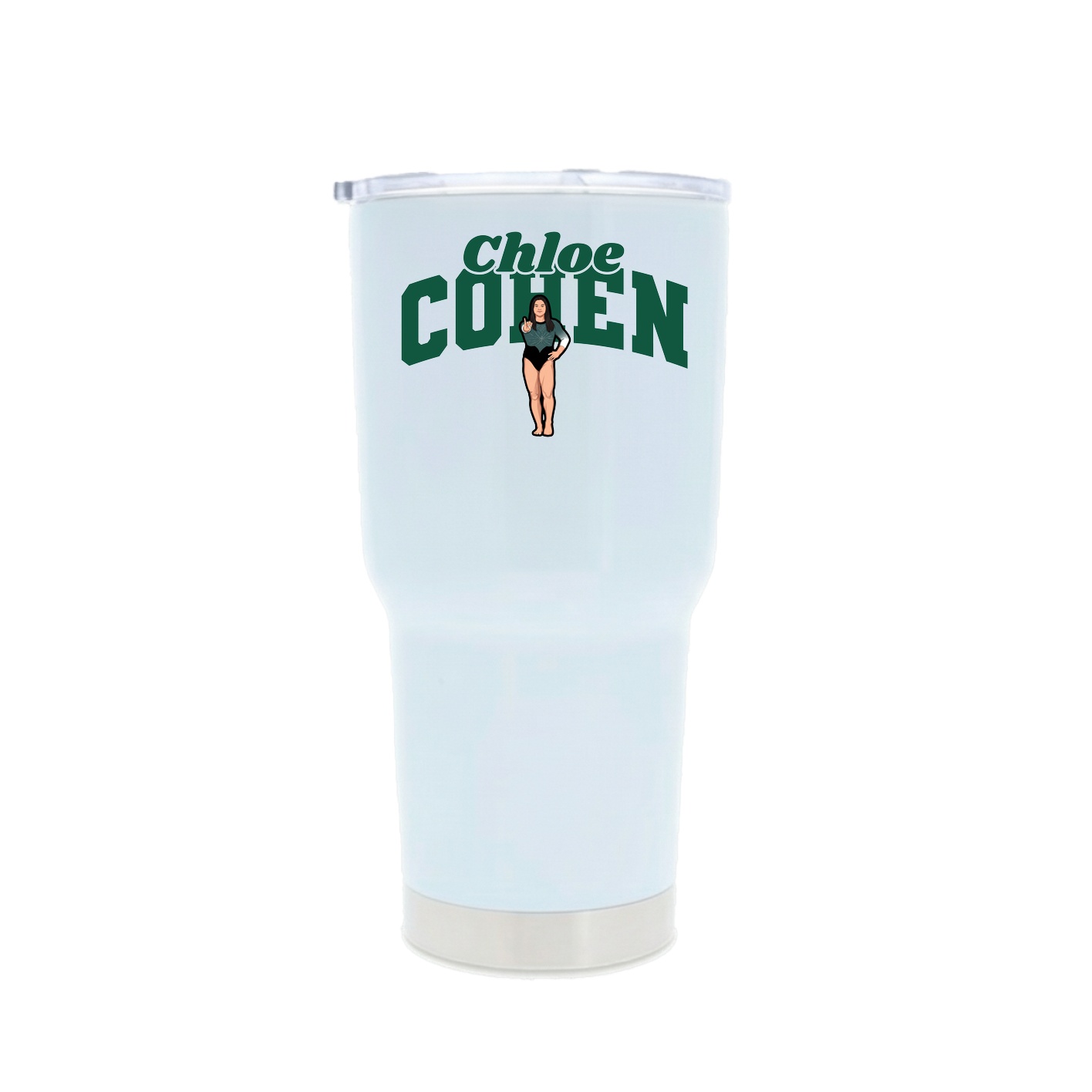 30oz Stainless Steel Tumbler — Signature Arch in White