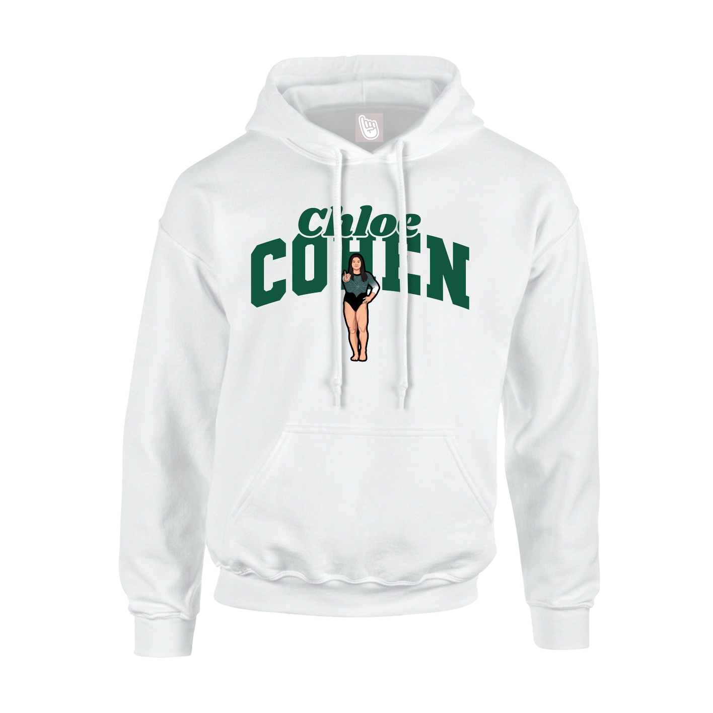 Youth Hoodie — Signature Arch in White
