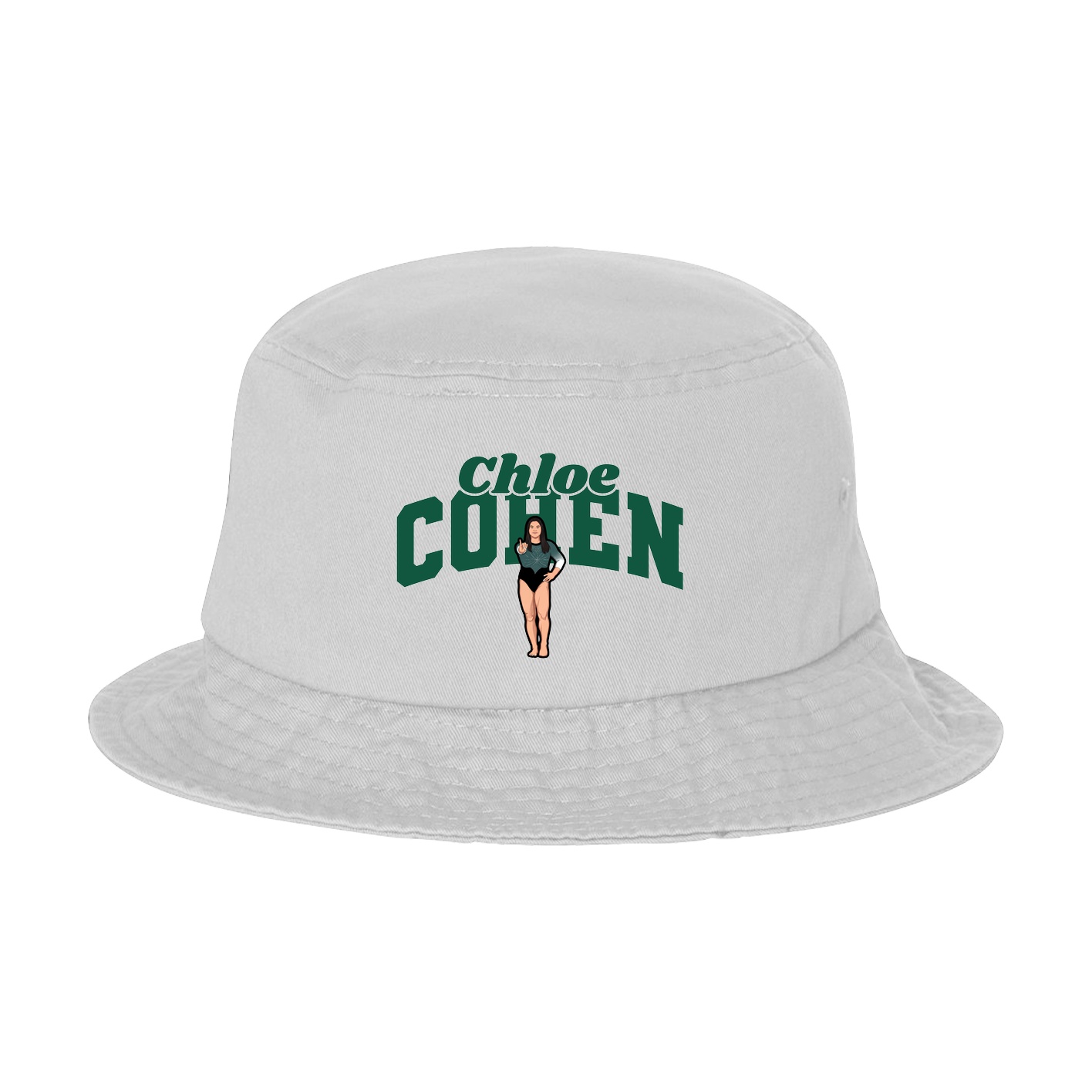 Bucket Cap — Signature Arch in White