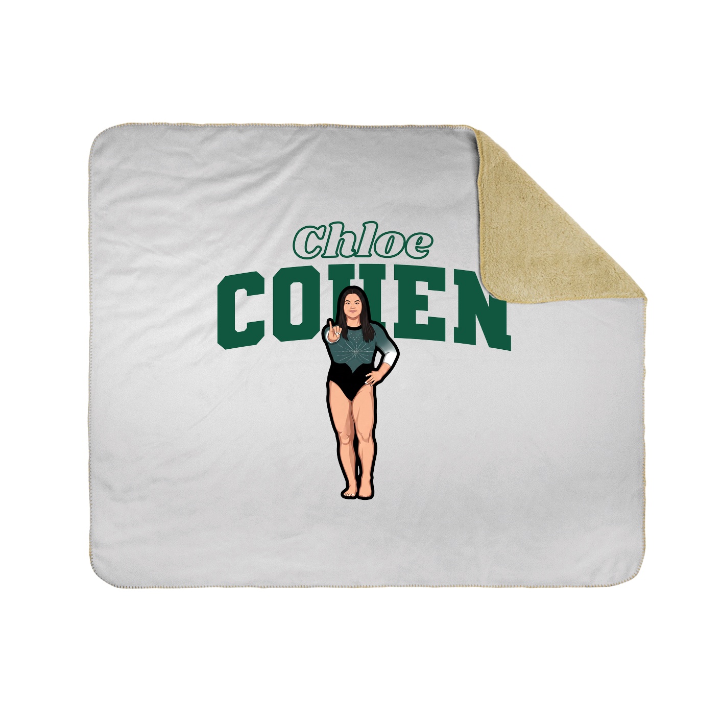 Throw Blanket — Name Arch in White