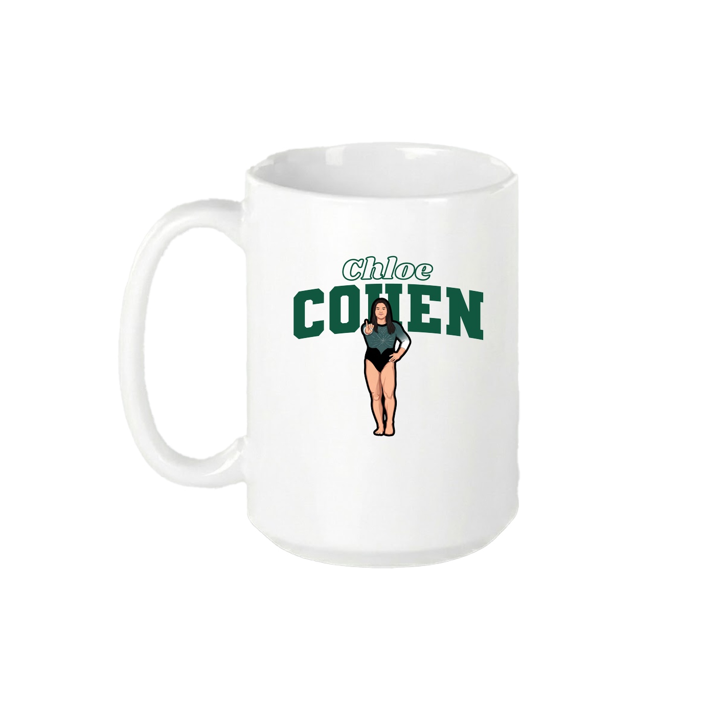 15oz Coffee Mug — Name Arch in White