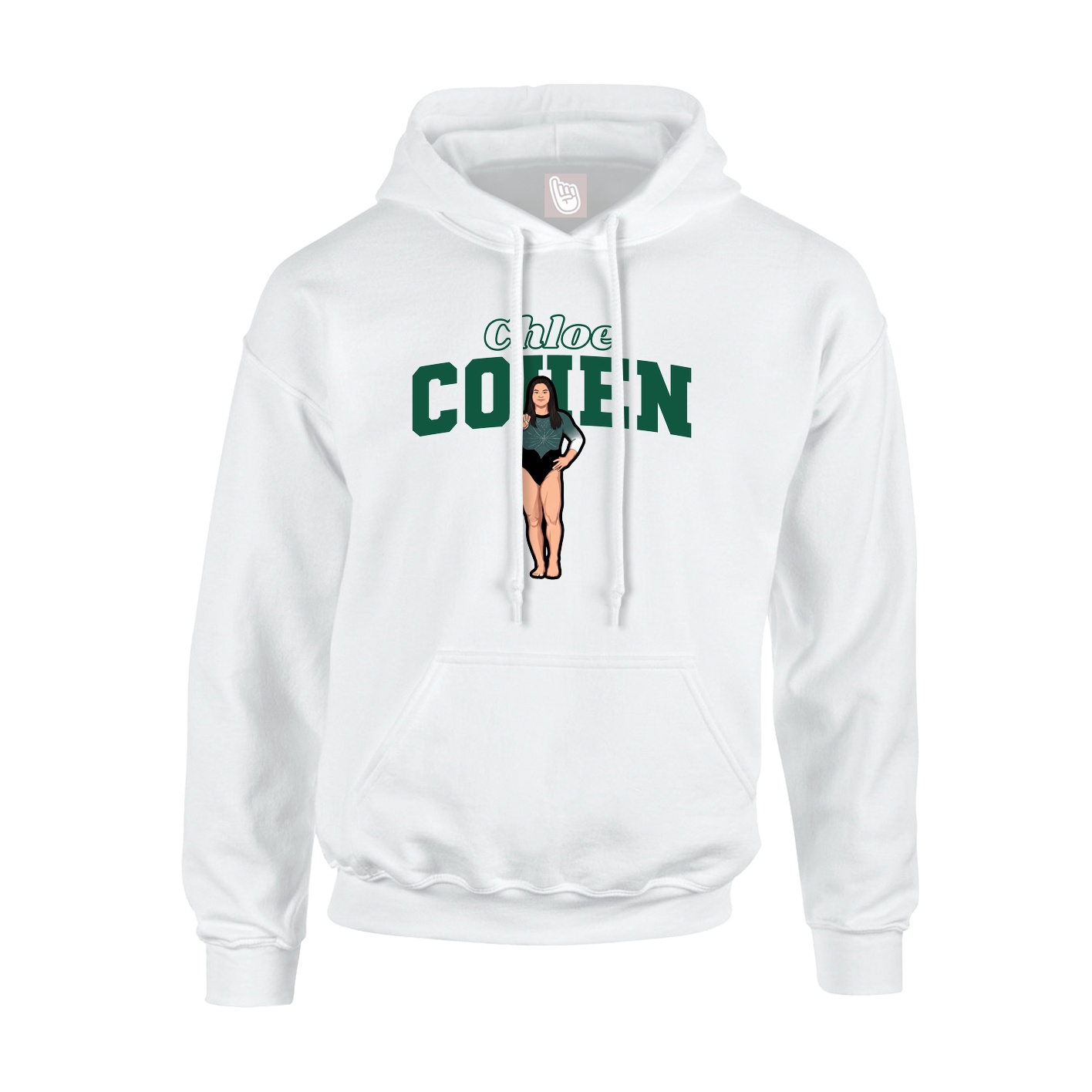 Hoodie — Name Arch in White
