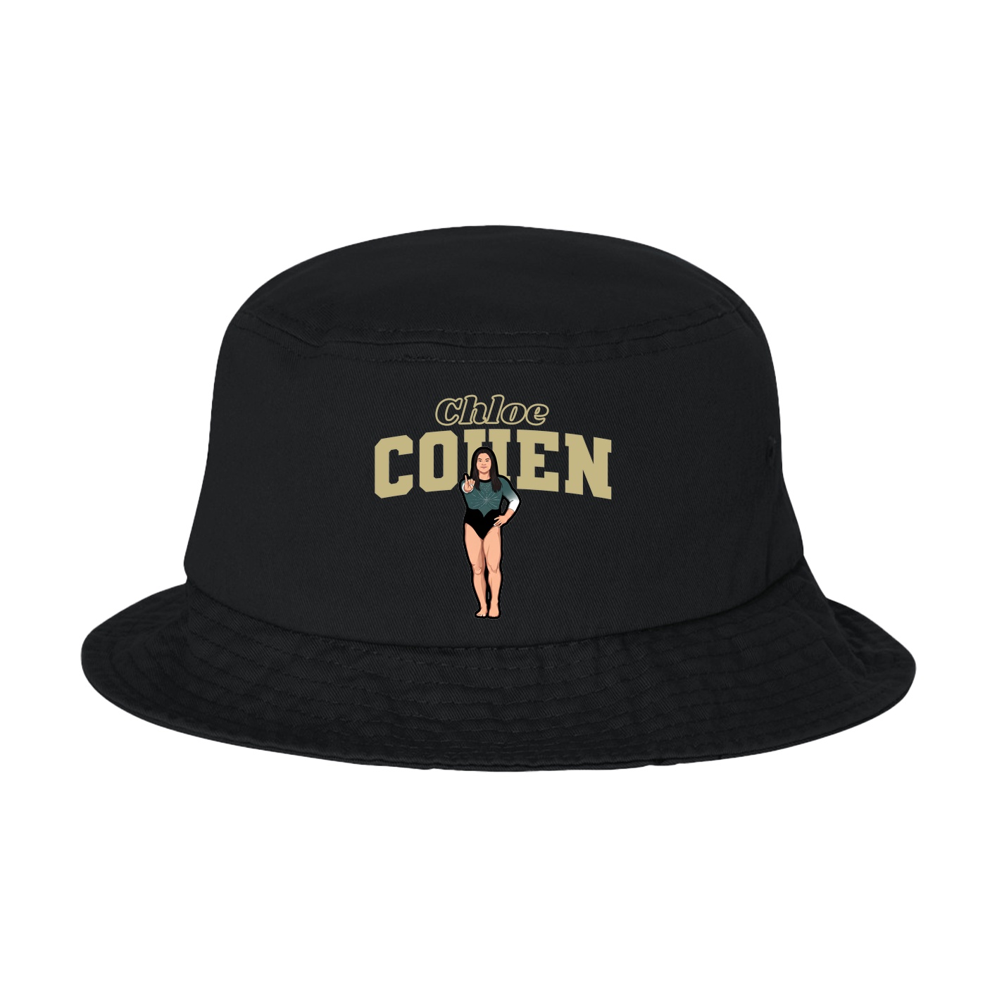 Bucket Cap — Name Arch in Black