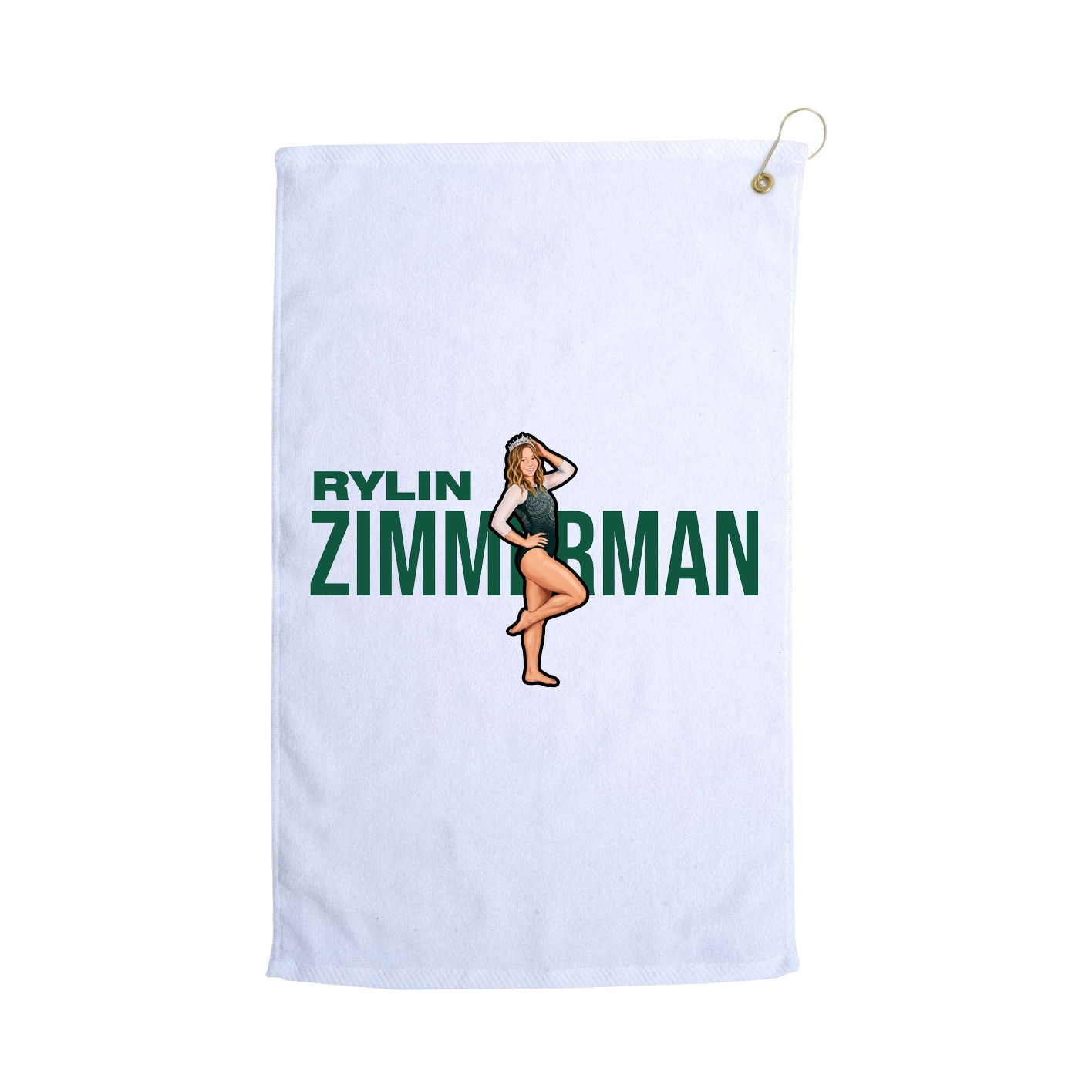 Golf Towel — Player Name in White