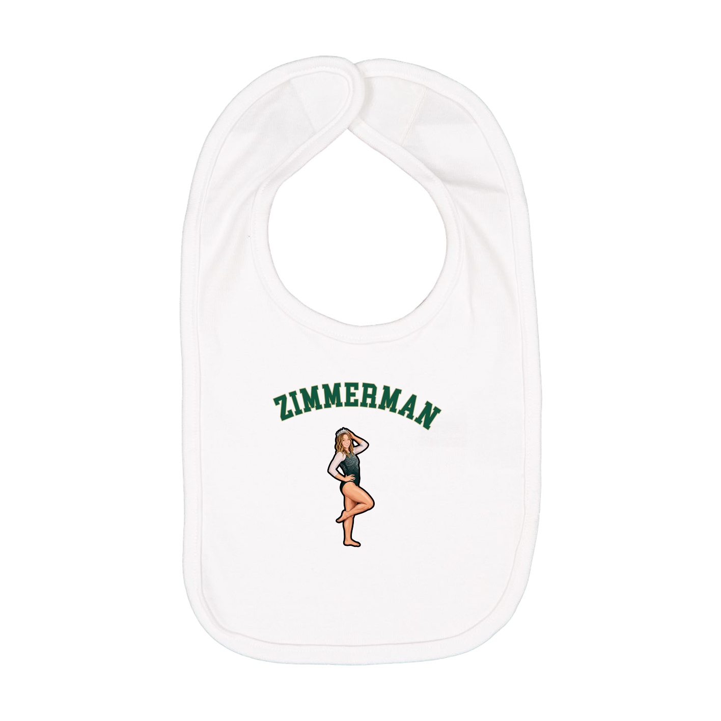 Infant Bib — Shirsey Arch in White