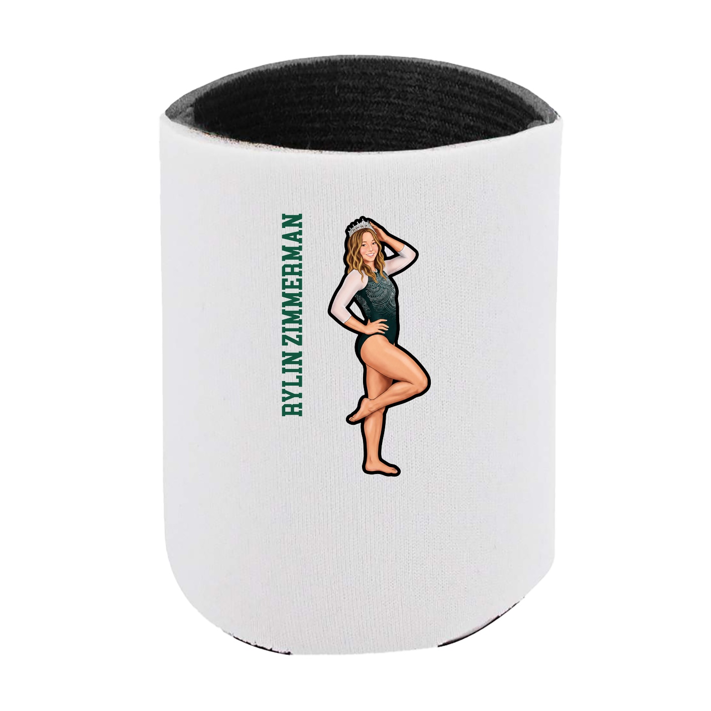 Can Holder — Name Vertical in White