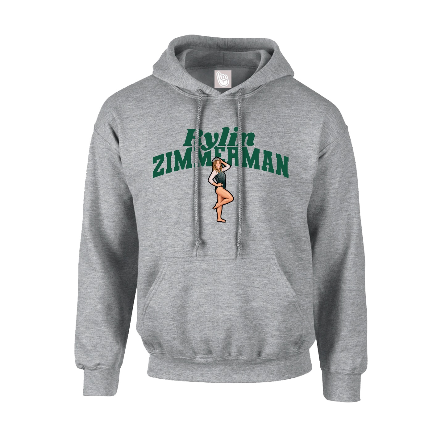 Youth Hoodie — Signature Arch in Grey