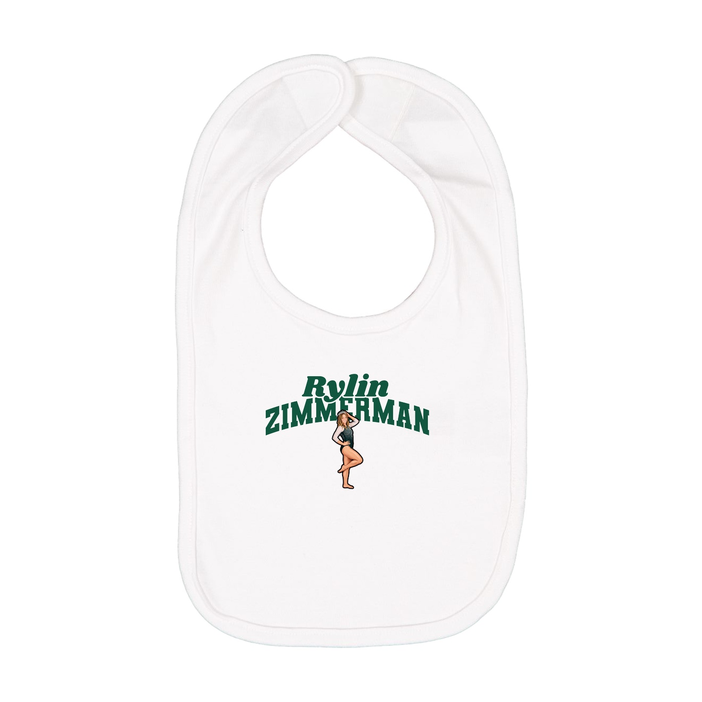 Infant Bib — Signature Arch in White