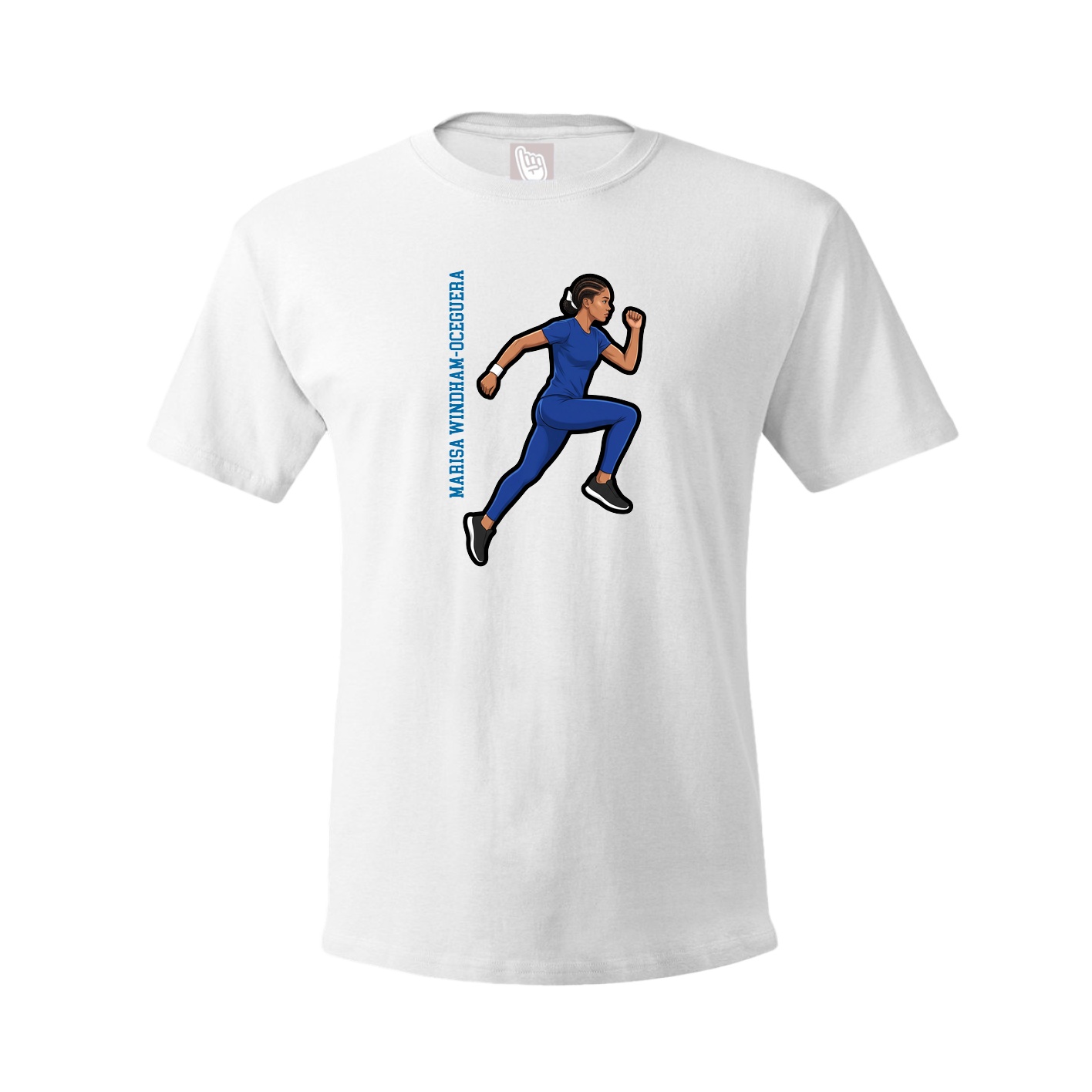 Tee — Name Vertical in White