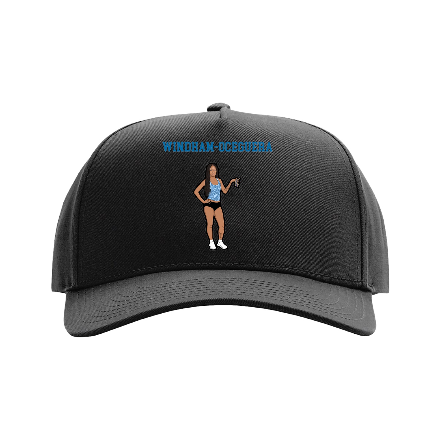 Full Fabric Five-Panel Champ Cap — Shirsey in Black