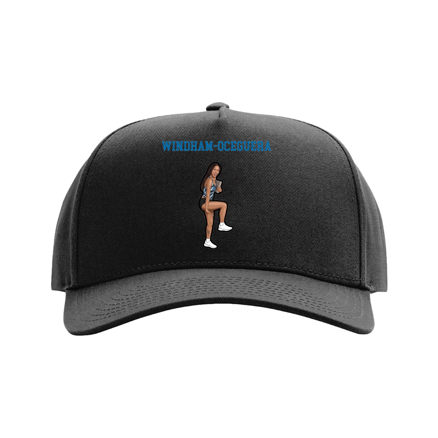 Full Fabric Five-Panel Champ Cap — Shirsey in Black
