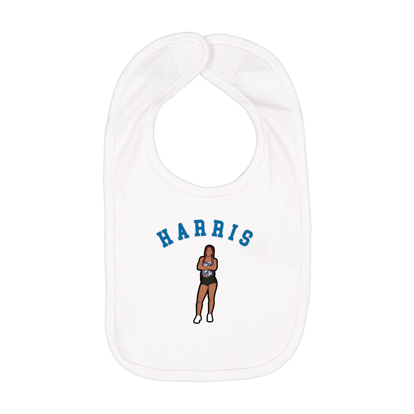 Infant Bib — Shirsey Arch in White