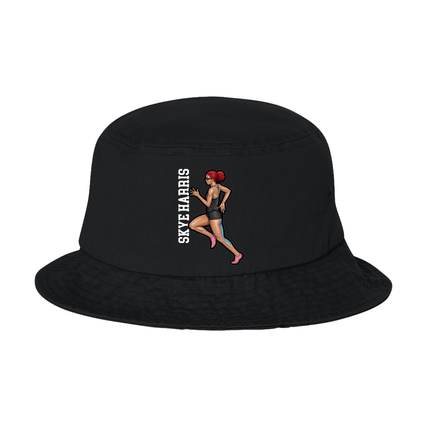 Bucket Cap — Name Vertical in Black