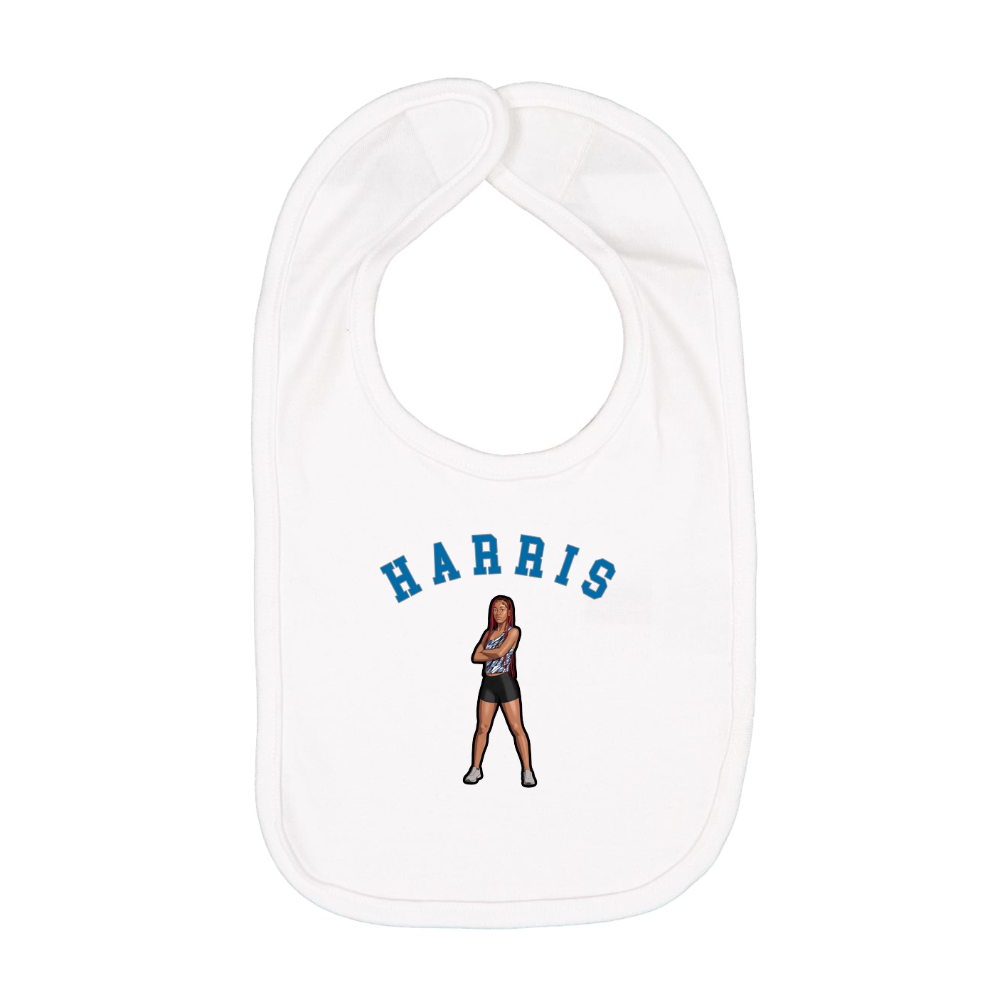 Infant Bib — Shirsey Arch in White