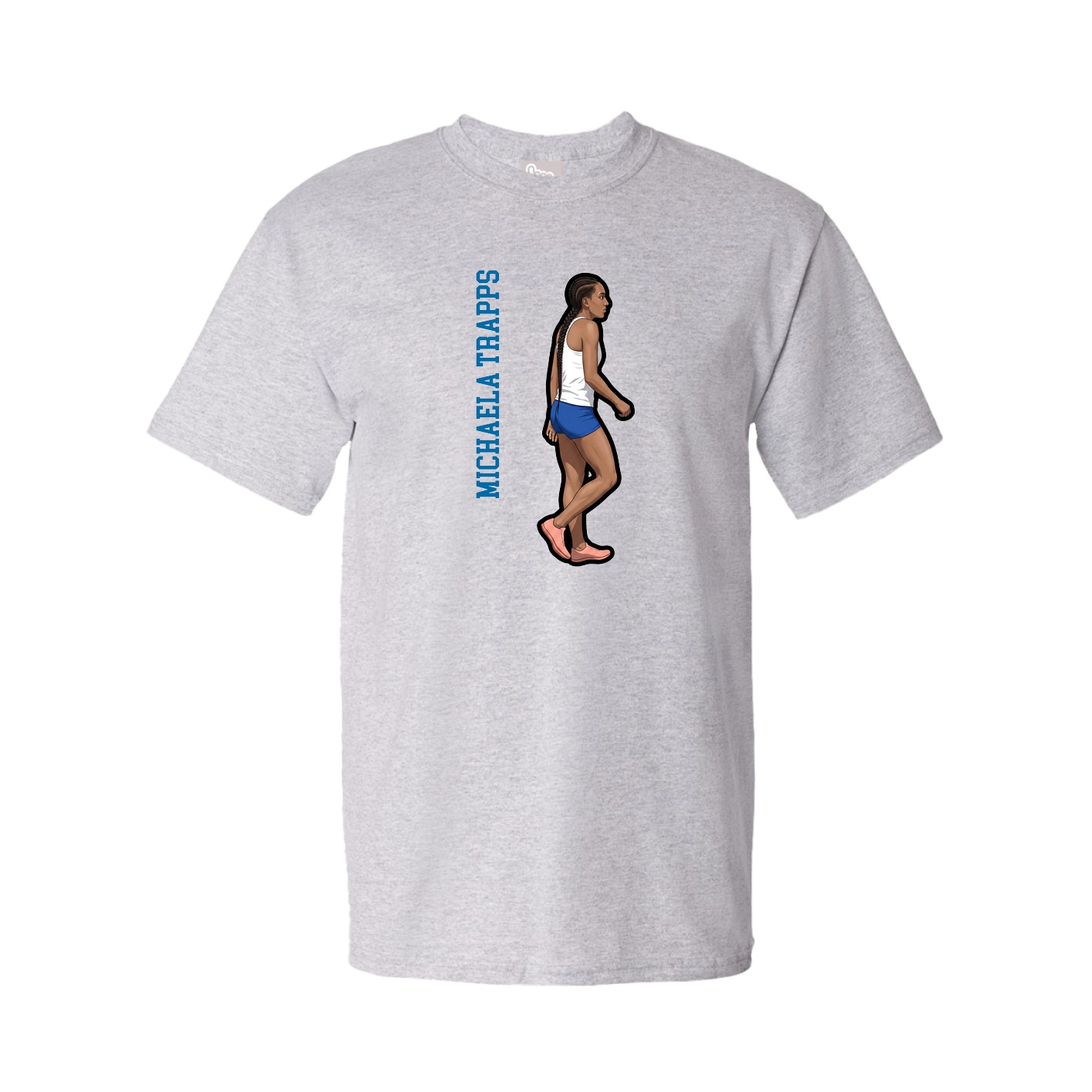Youth Tee — Name Vertical in Grey