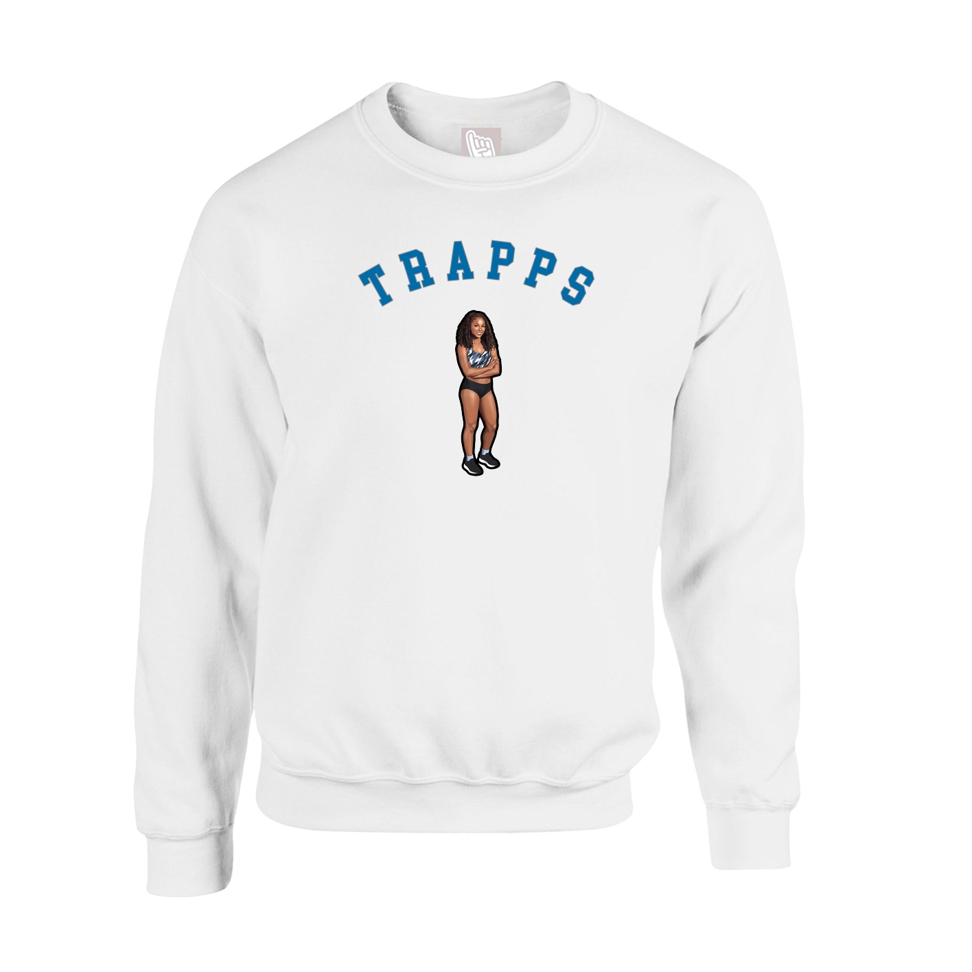 Fleece Crew — Shirsey Arch in White