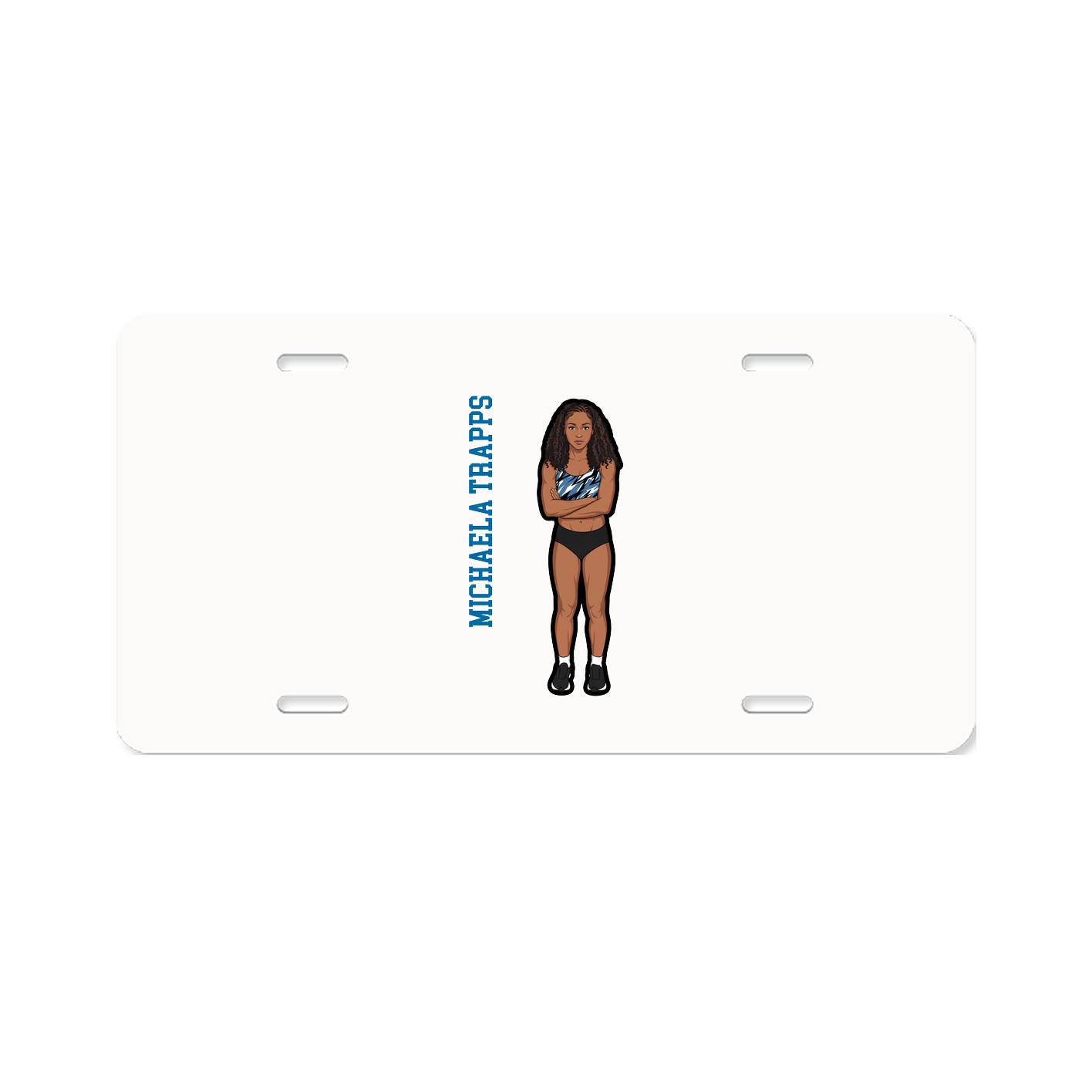 License Plate — Name Vertical in Classic