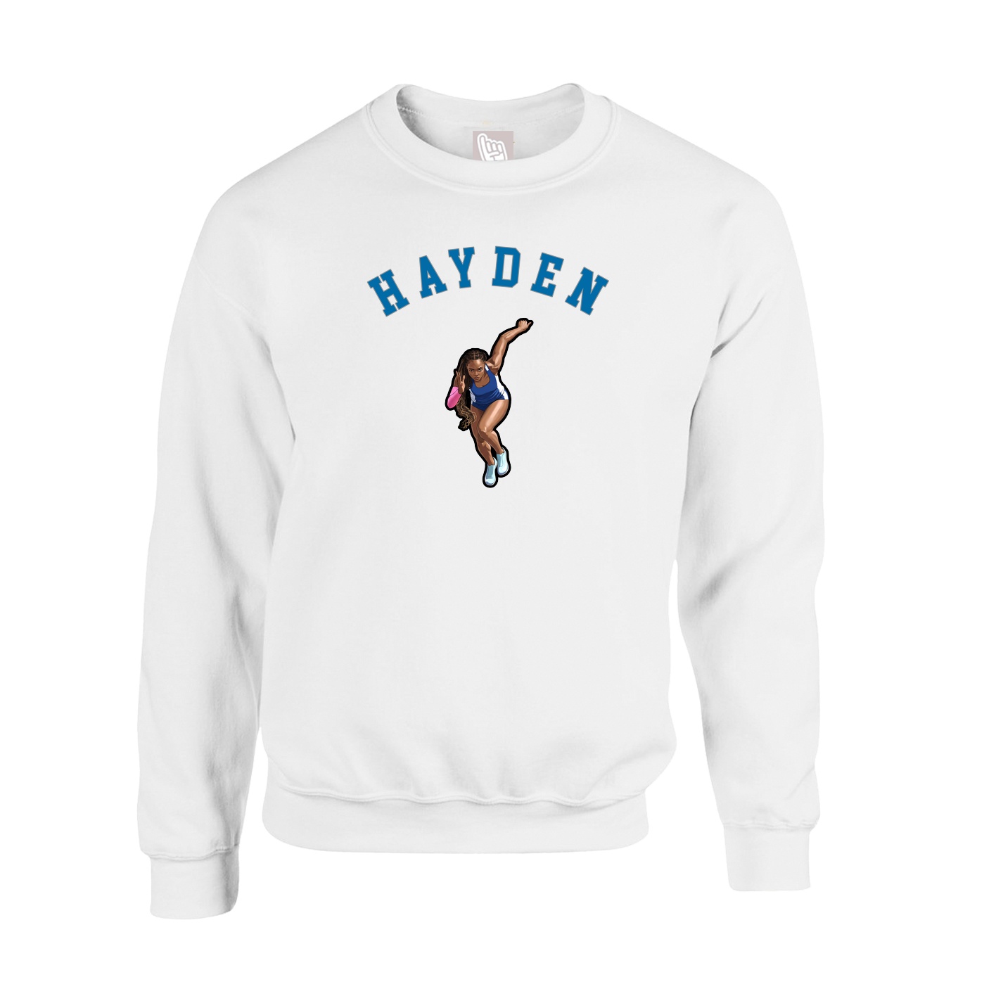 Fleece Crew — Shirsey Arch in White