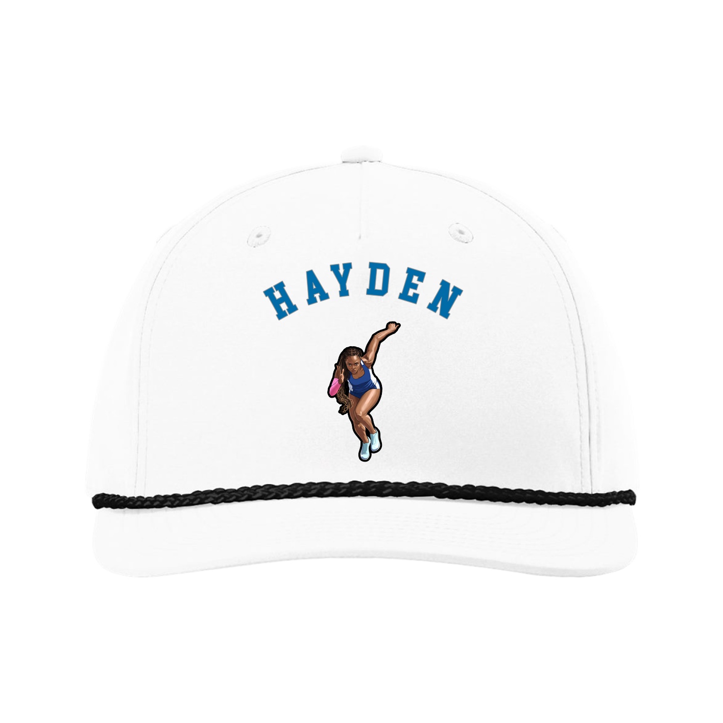 Five-Panel Classic Rope Cap — Shirsey Arch in White