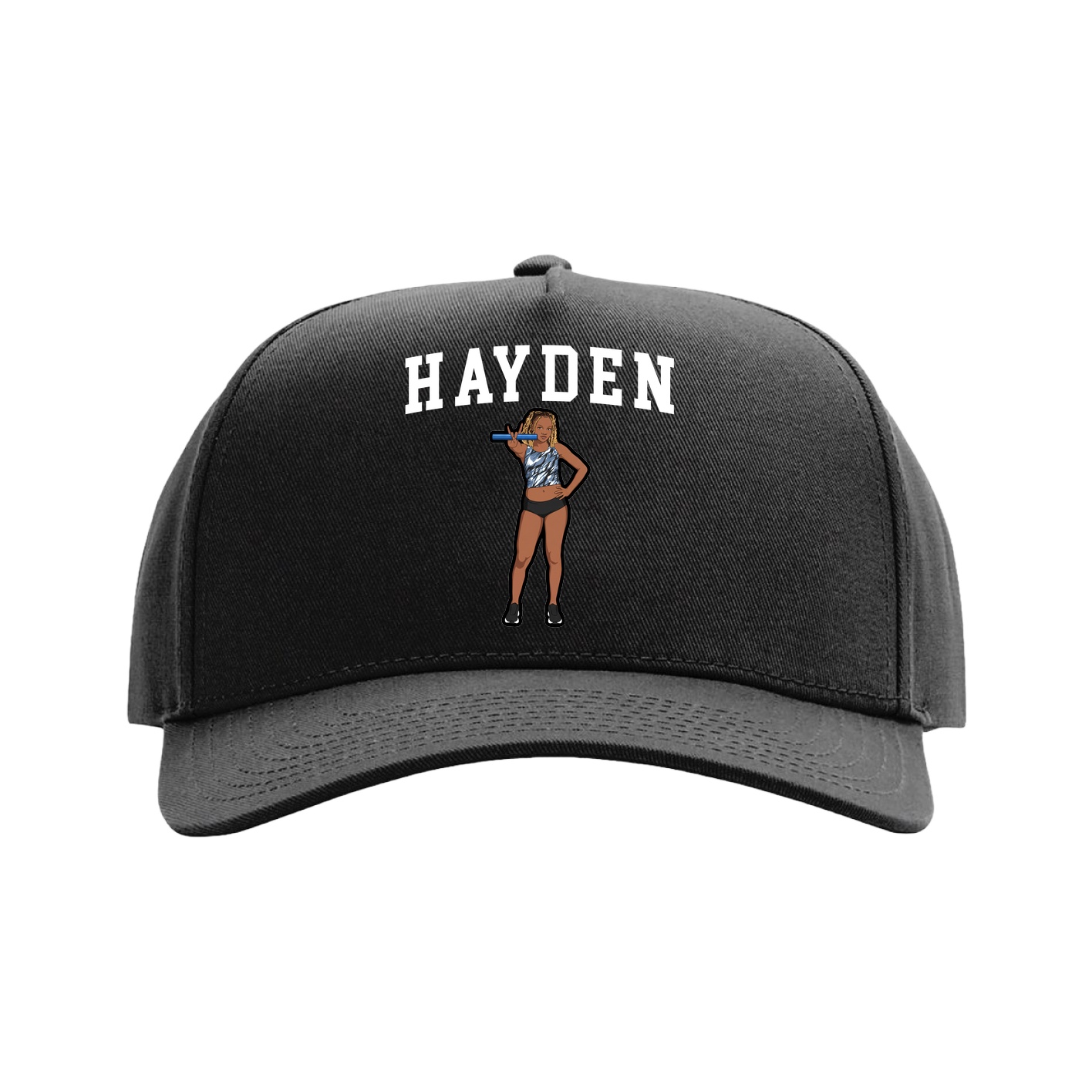 Full Fabric Five-Panel Champ Cap — Shirsey in Black