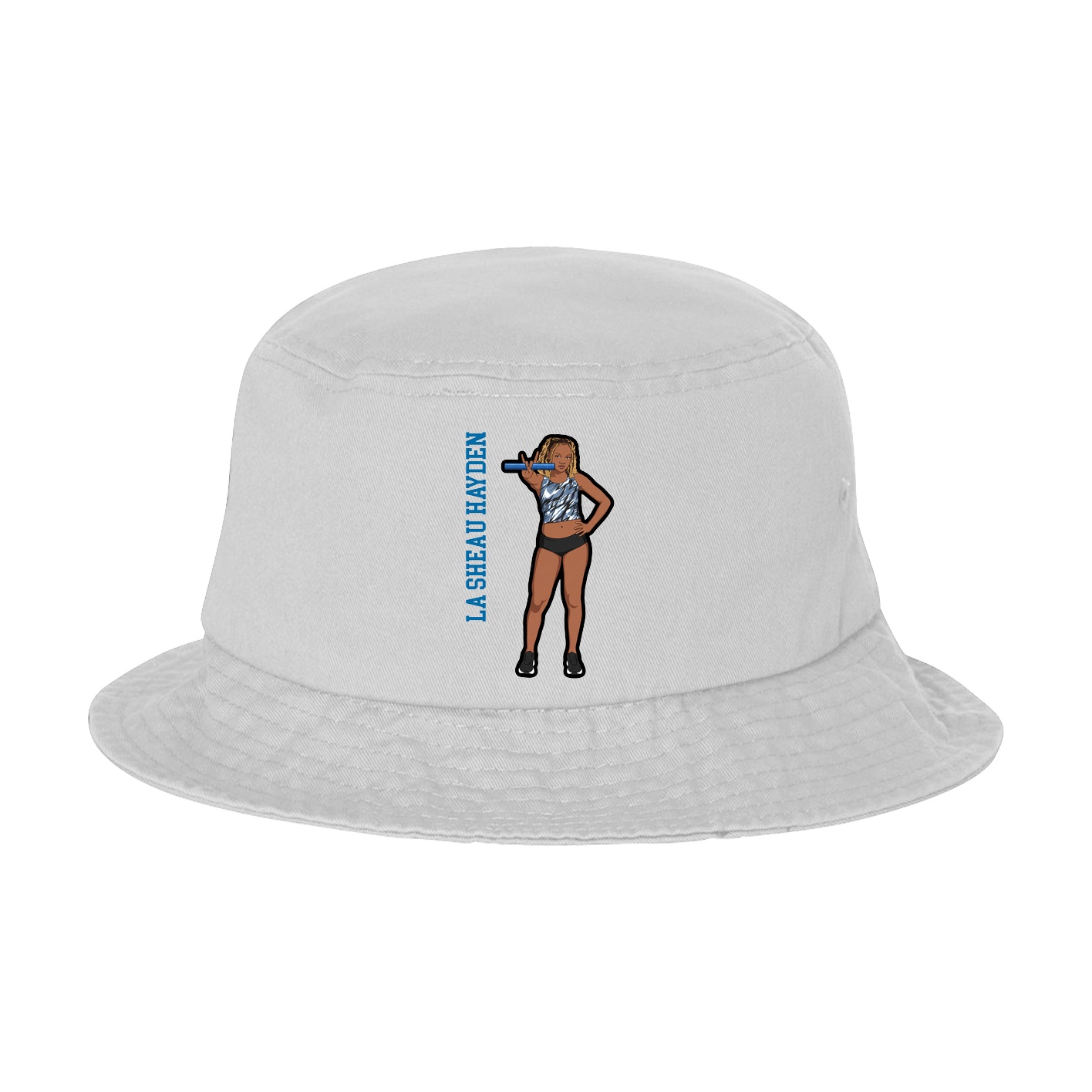 Bucket Cap — Name Vertical in White