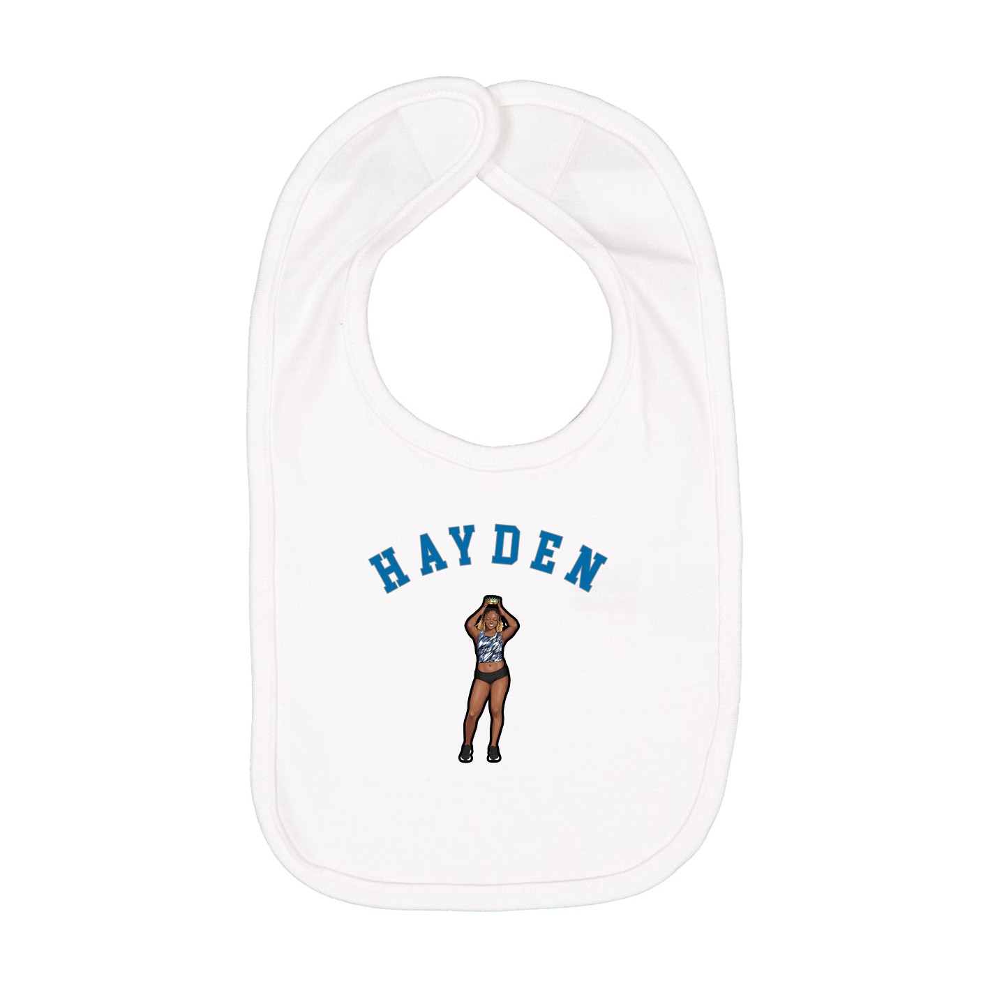 Infant Bib — Shirsey Arch in White